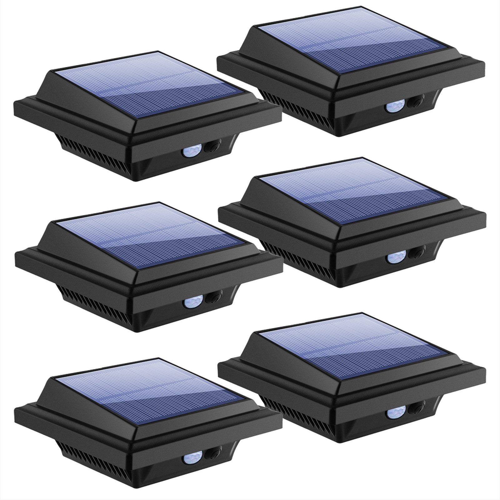 KingLux LED Dachrinnenleuchte 40LEDs Solarlampen mit Bewegungsmelder für Zaun, Bewegungssensor, LED fest integriert, Kaltweiss