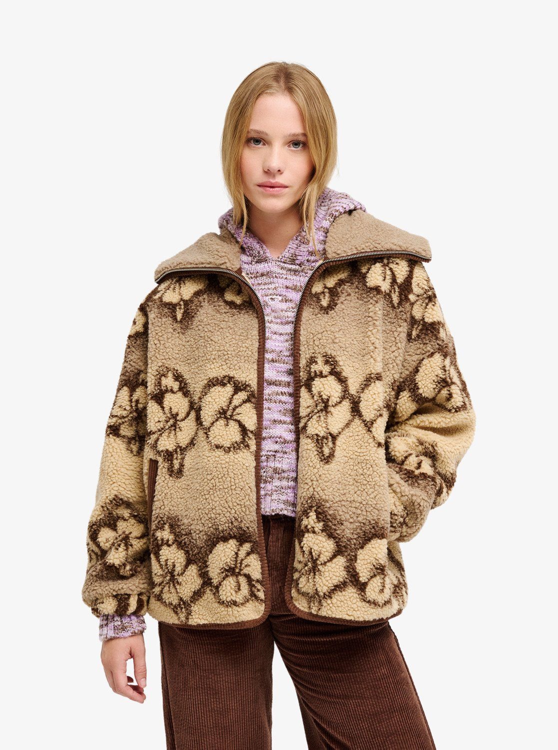 Roxy Fleecejacke FEELS LIKE WINTER für Sportmode und Wintermode, sportlicher Stil, aus Polyester