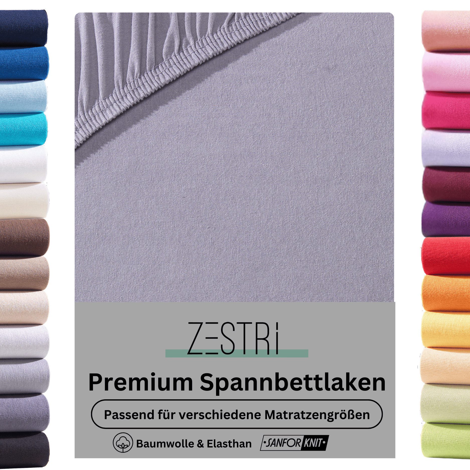 Zestri Spannbettlaken für Boxspringbett Wasserbett 140x200 180x200 cm Baumw günstig online kaufen
