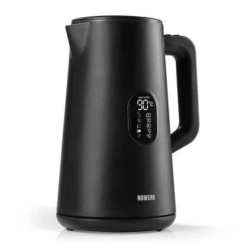 N8WERK Wasserkocher Temperatureinstellung Black Edition, 1.5 l