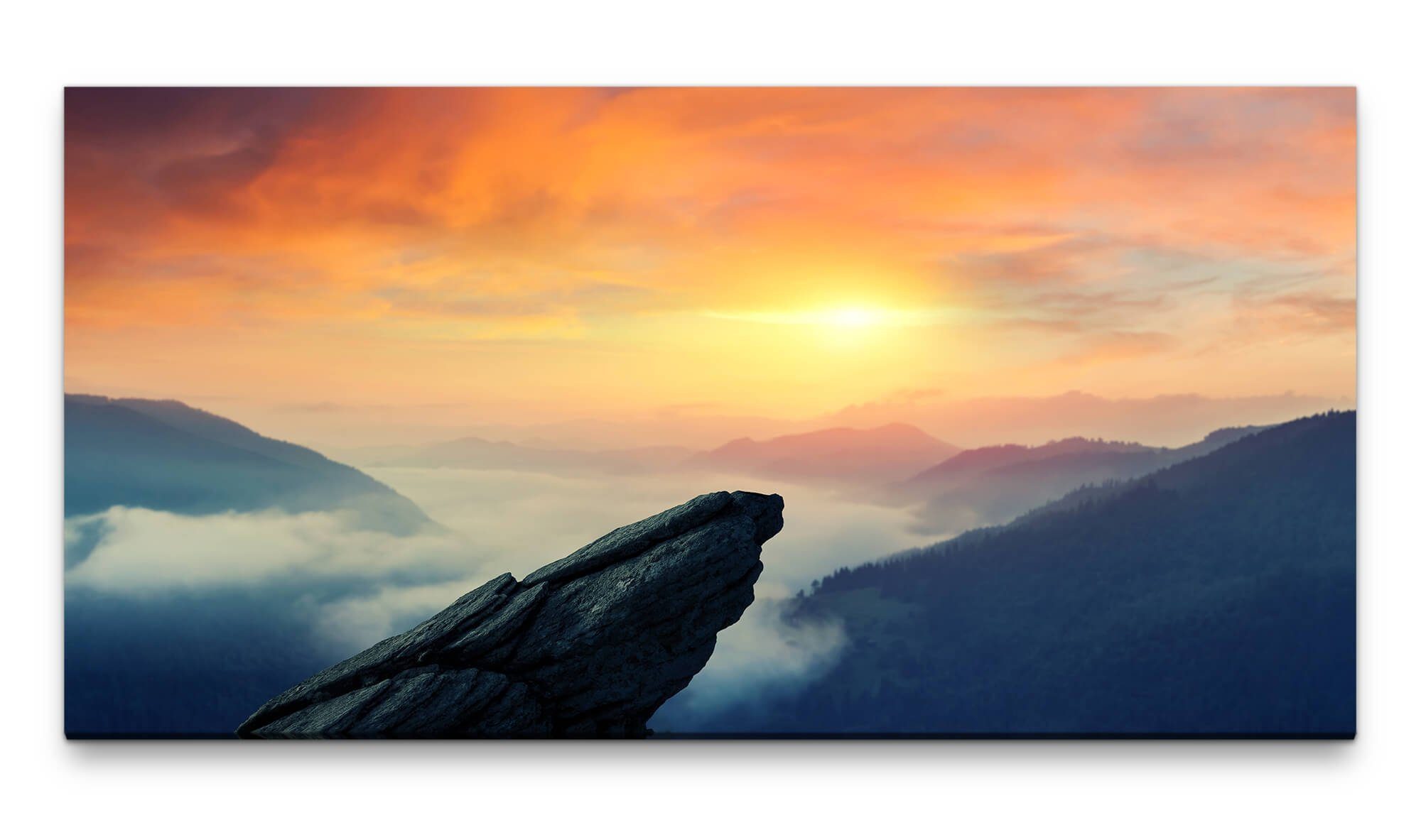 Leinwandbild Bilder XXL Berglandschaft 50x100cm Wandbild auf Leinwand