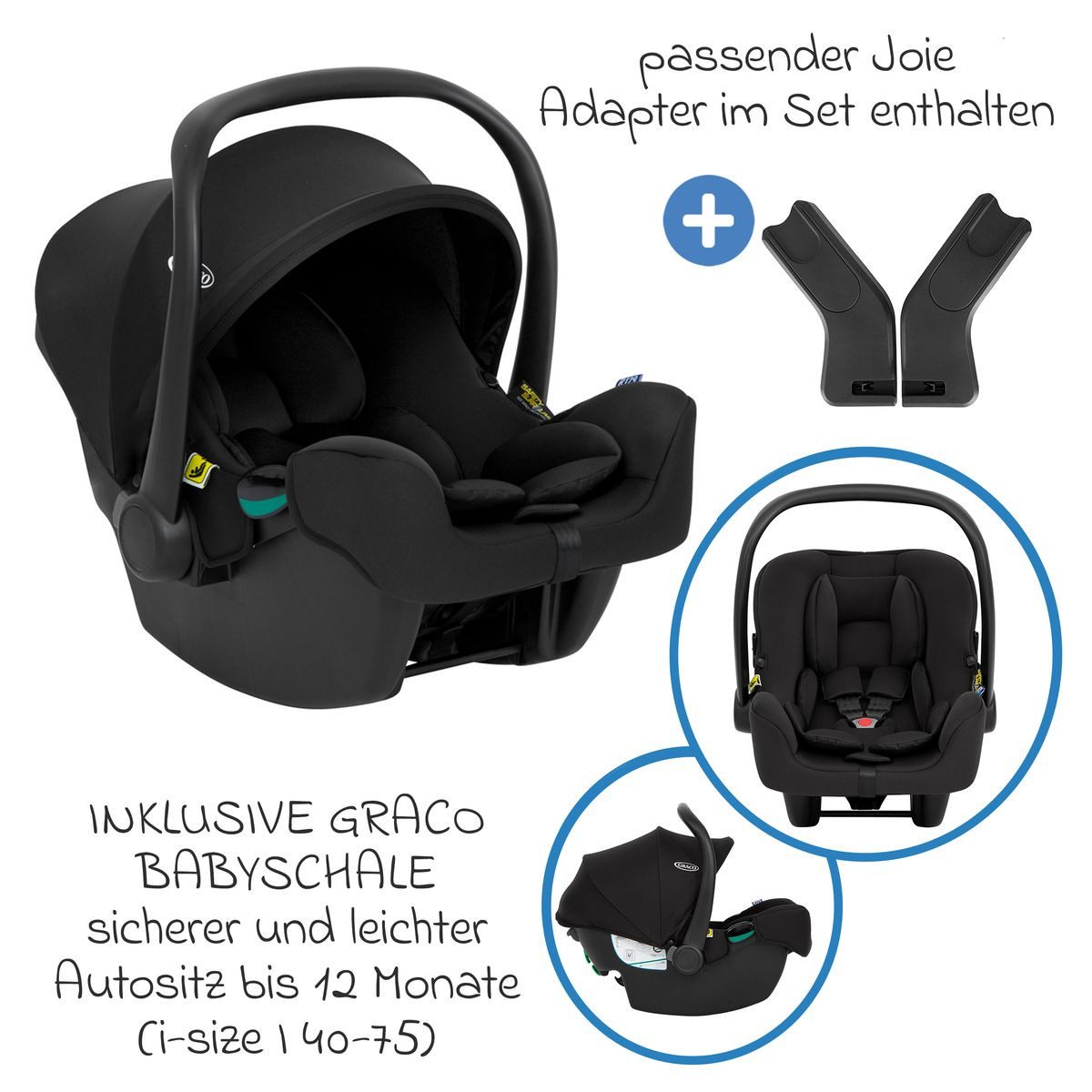 Joie Kombi-Kinderwagen Versatrax - Shale, 3in1 Kinderwagen Buggy mit Babywanne, Sportsitz, Babyschale & Zubehör