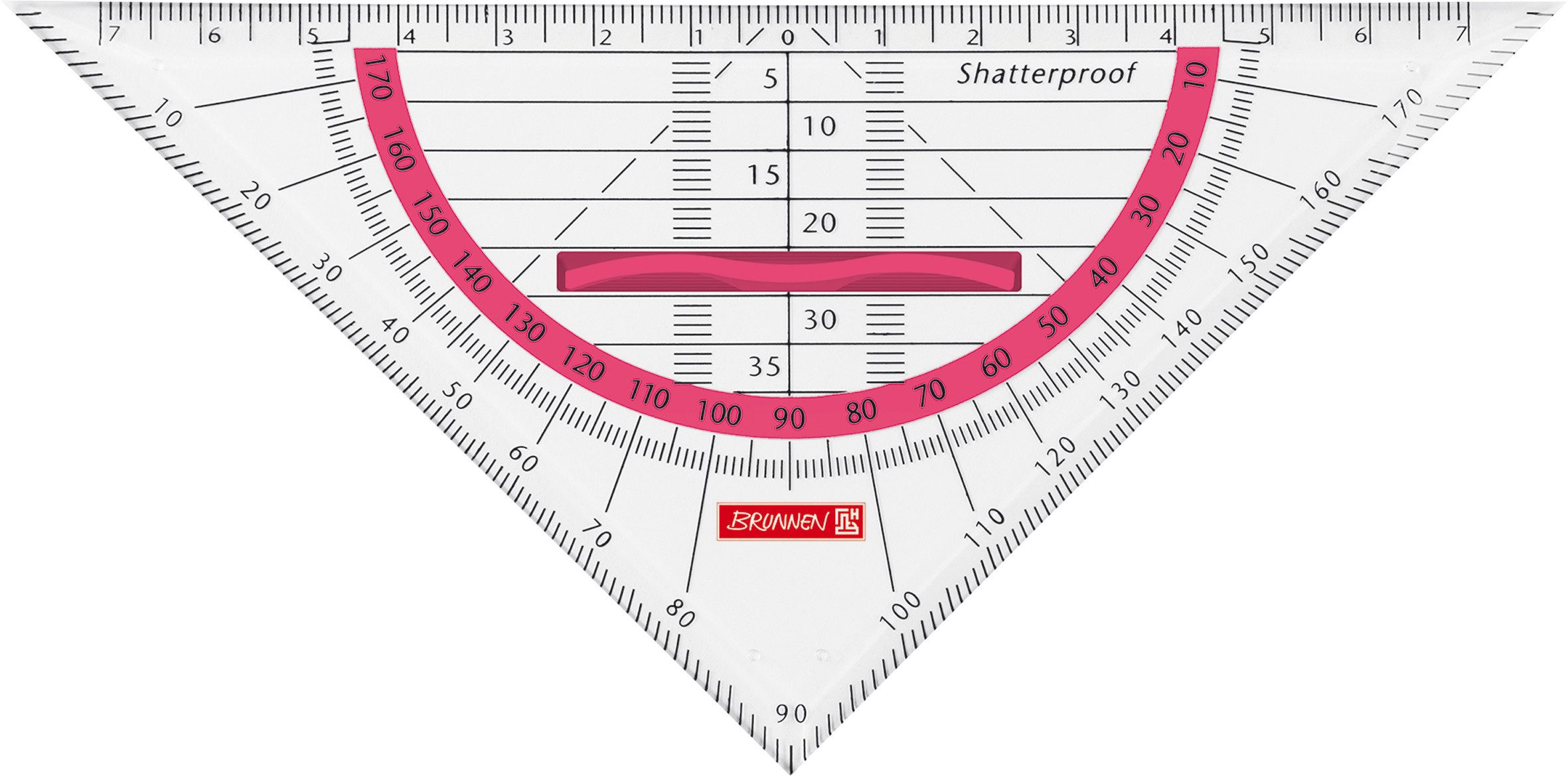 BRUNNEN Zeichenlineal Geo 16cm Griff tulip