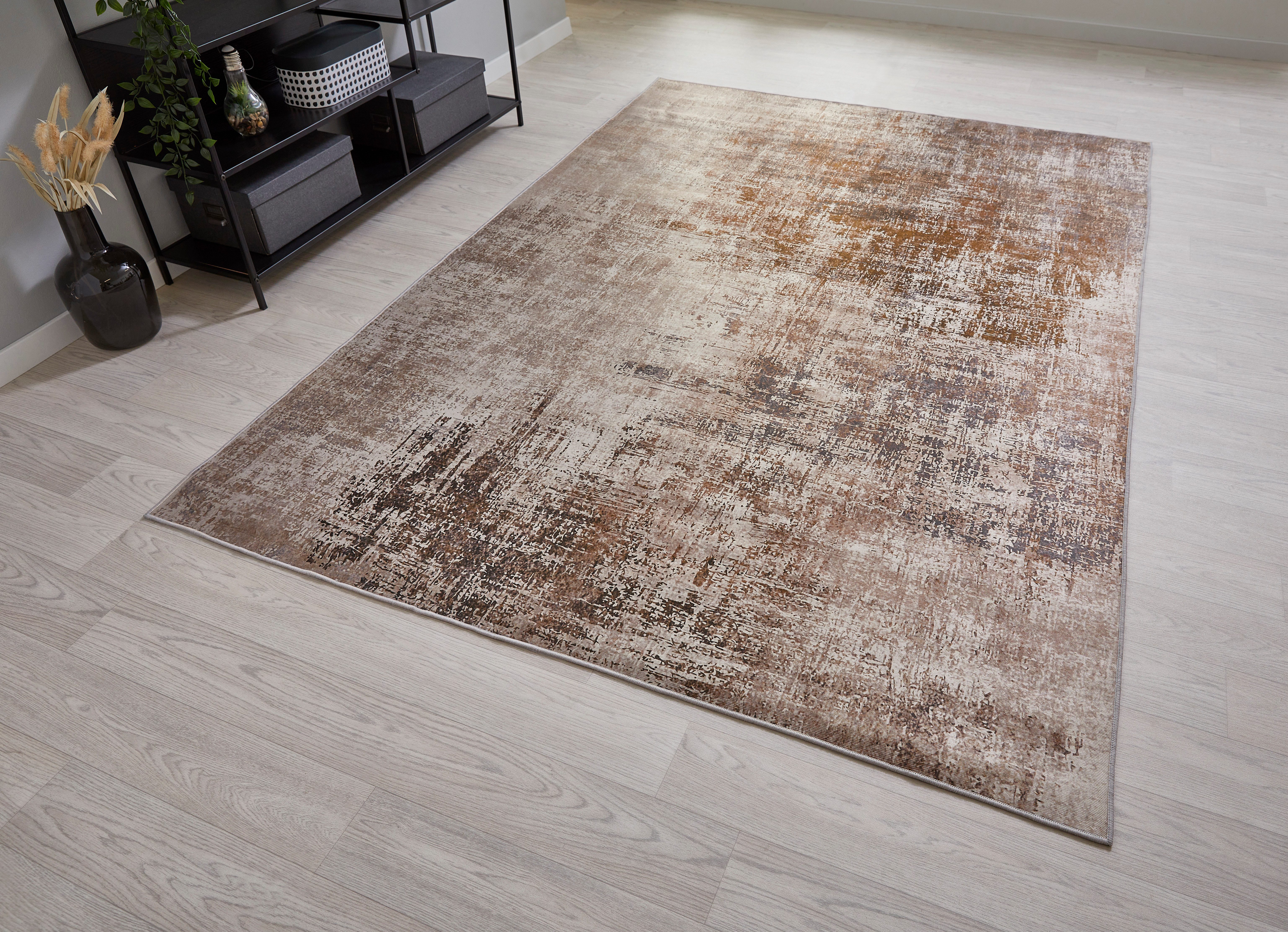 Andiamo Teppich Pila dünner Kurzflorteppich, rechteckig, Höhe: 5 mm, bedruckt, abstraktes Muster, modern, weich, Wohnzimmerteppich – Bild 2 von 5