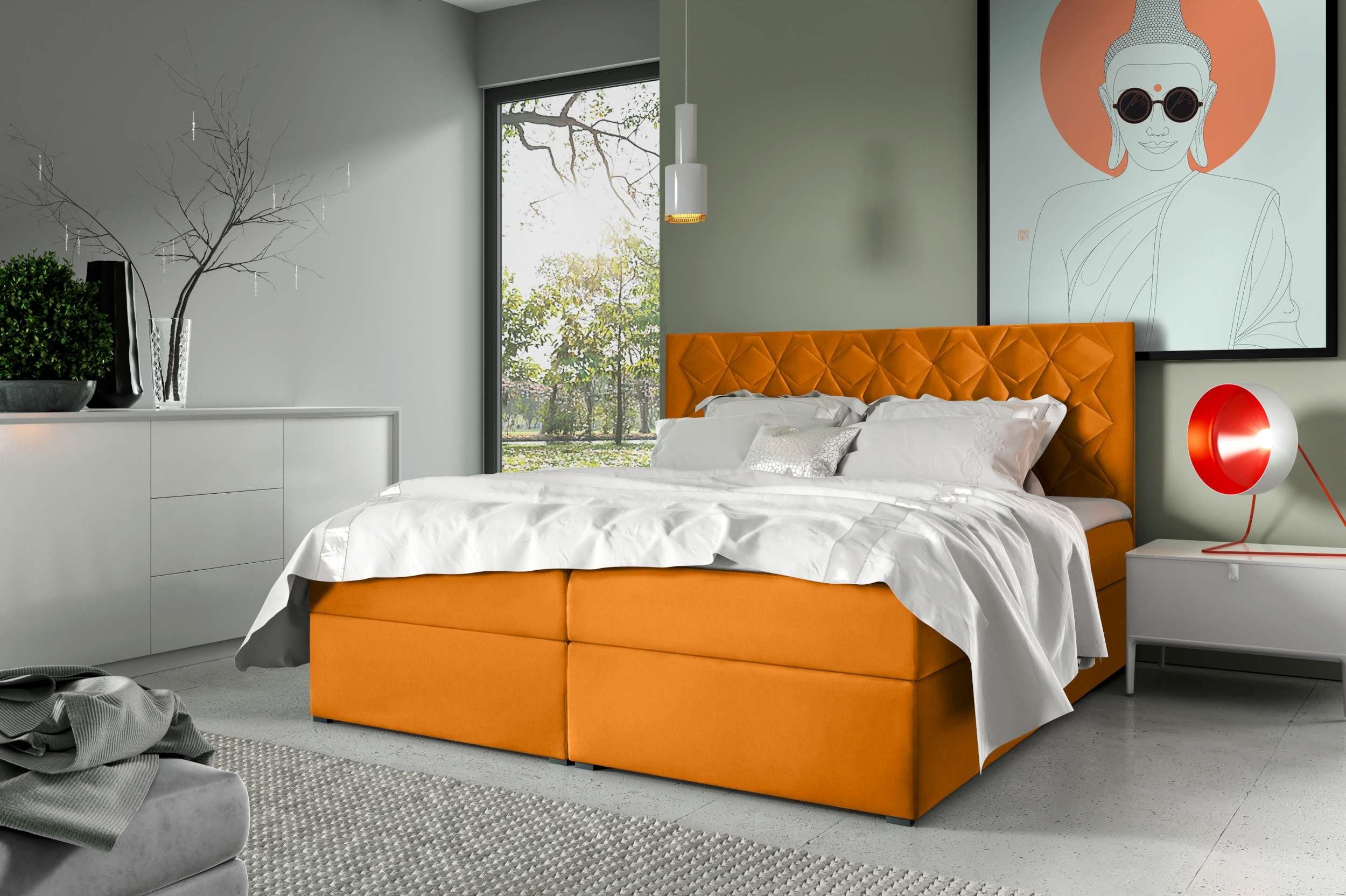 99rooms Boxspringbett Tiziano (Schlafzimmerbett, Bett), mit Bonellfederkern Matratze, Topper, Bettkasten, Kopfteil gepolstert