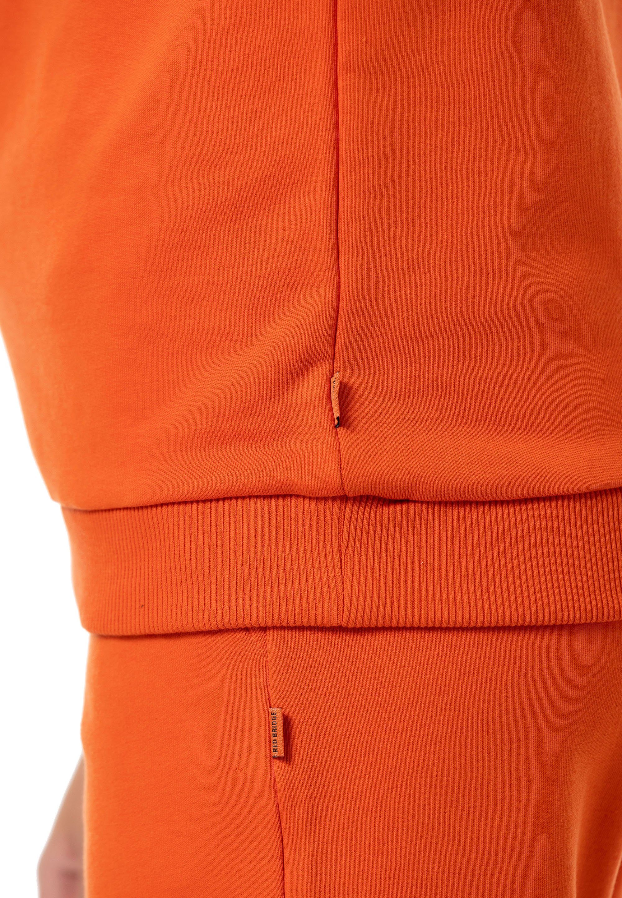 Premium RedBridge 2-tlg), Qualität (Spar-Set, Orange Sweatshirt Sweatpant mit Basic Jogginganzug Premium