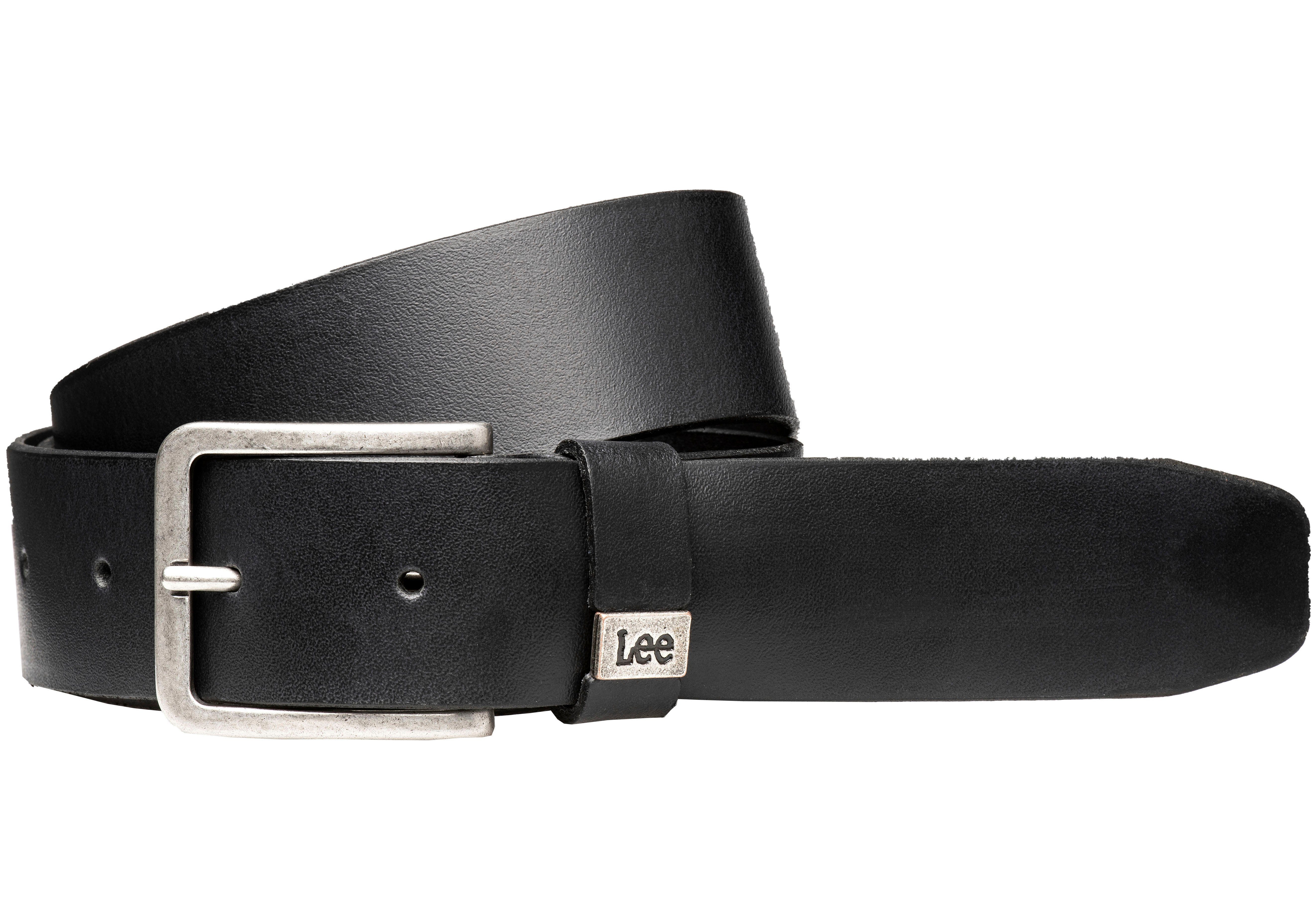 black LOGO Ledergürtel SMALL Lee®