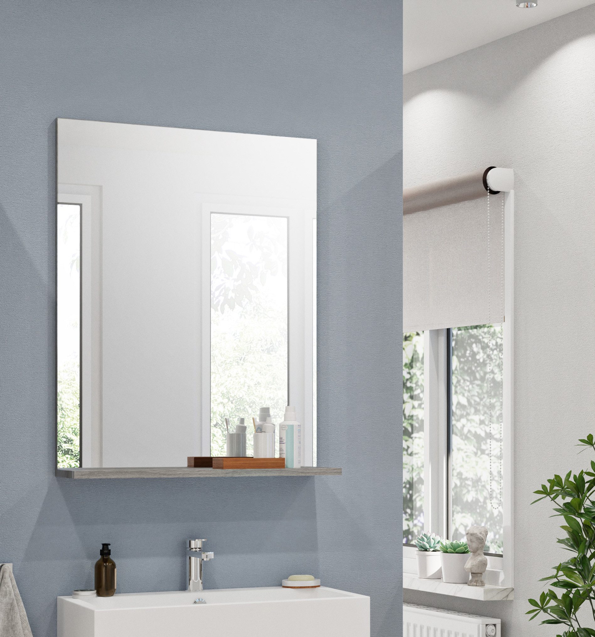 INOSIGN Badspiegel "Siena, Breite 60cm, 1 Ablageboden, hochwertiges Spiegel günstig online kaufen