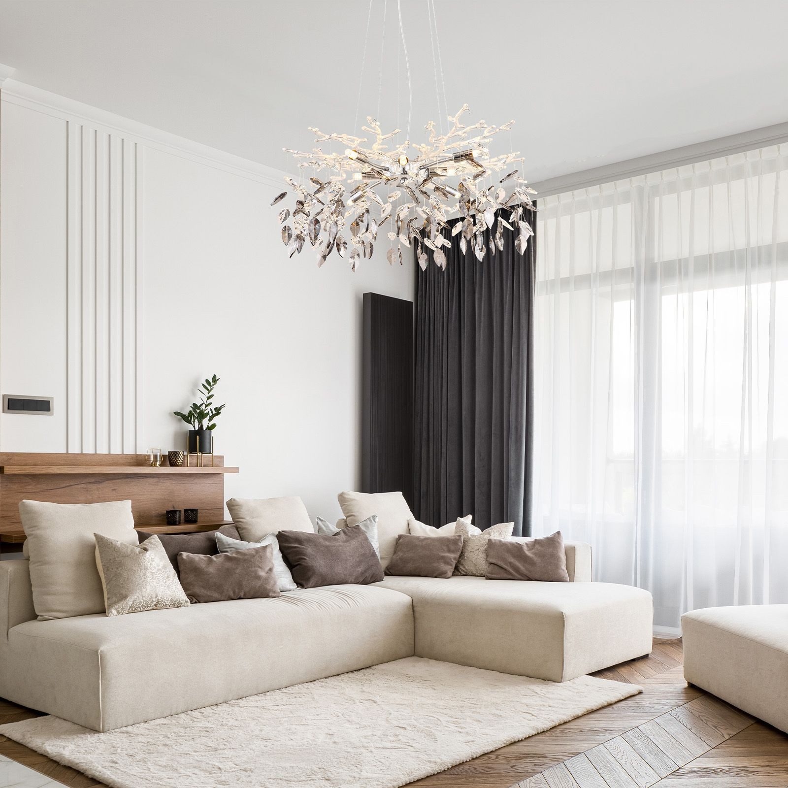 GLOBO LIGHTING Hängeleuchte Hängelampe Esszimmer Kristalle günstig online kaufen