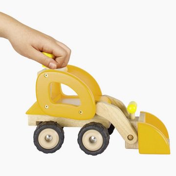 goki Spielzeug-Baumaschine Radlader, goki, (1-tlg), mit beweglichen Schaufel und lenkbar
