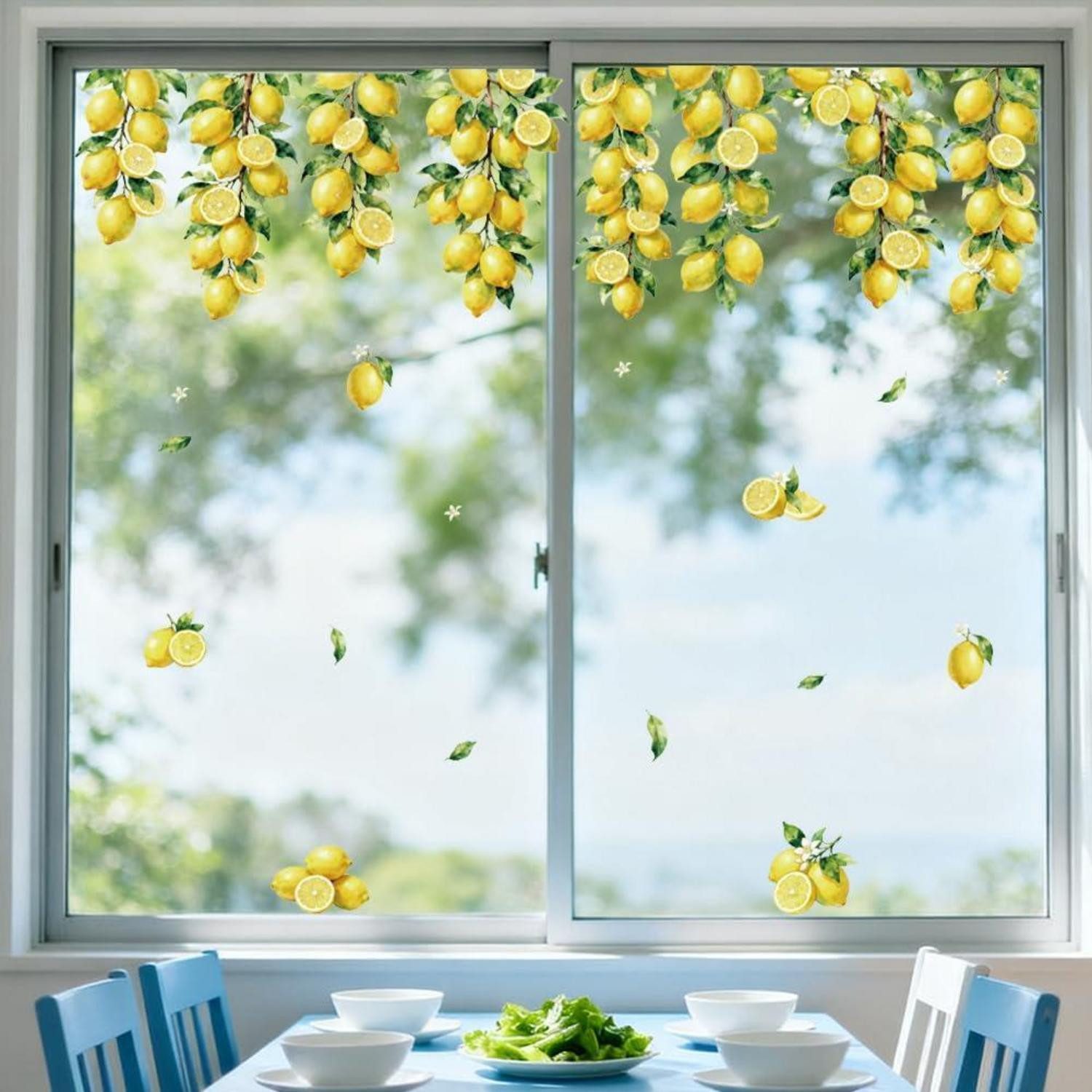 LuxusKollektion Fensterbild Fensterbilder Zitrone doppelseitig 120x30cm