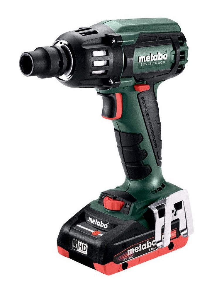 metabo Akku-Schlagschrauber SSW 18 LTX 400 BL, 2150 U/min, 400 Nm, 2 x 4 Ah LiHD im Kunststoffkoffer