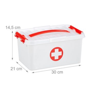 relaxdays Aufbewahrungsbox Medizinbox Kunststoff