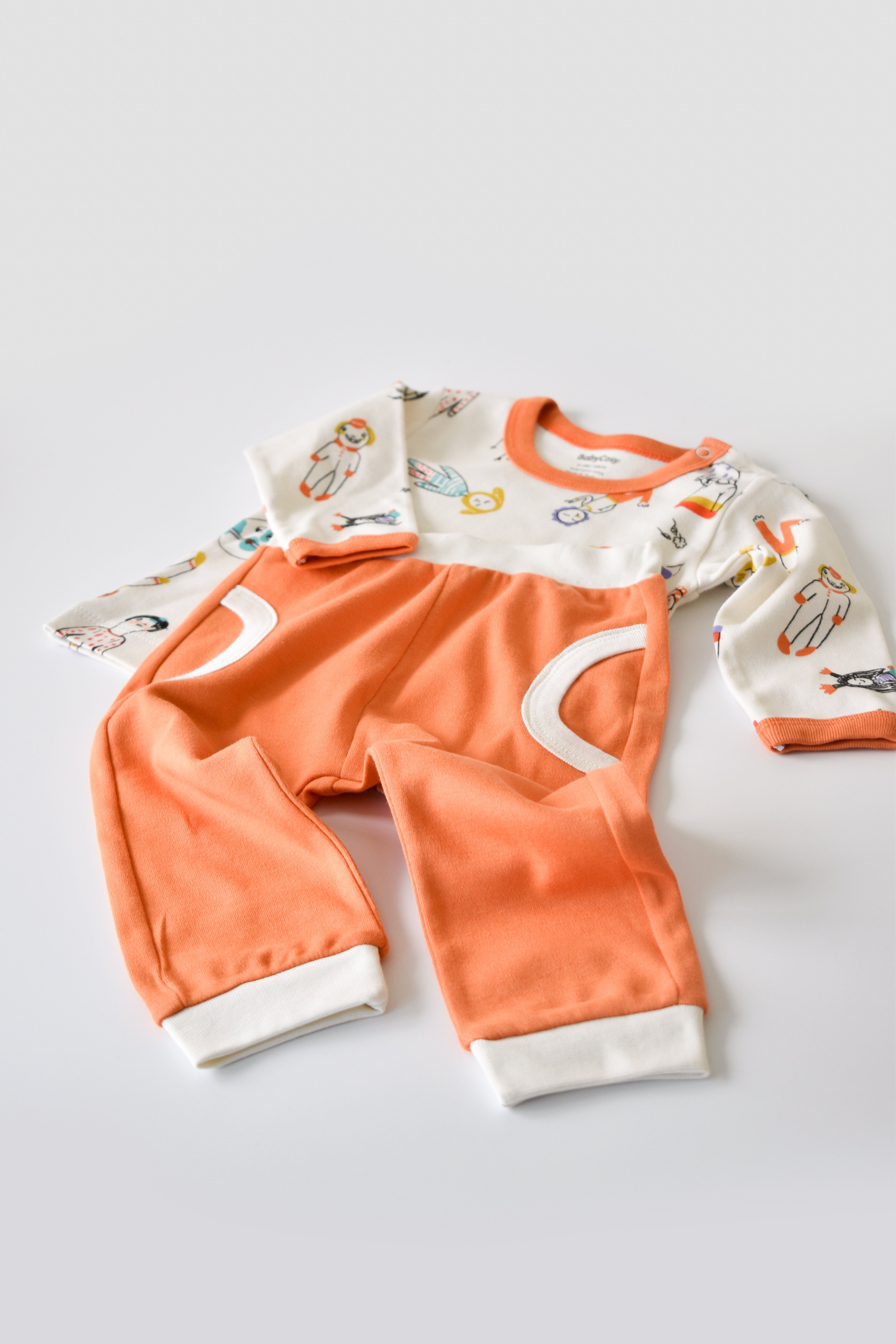 BabyCosy Body (2er & Bio-Baumwolle Set Body) mit aus Orange Organic Hose Set, Hose und Pant&Body