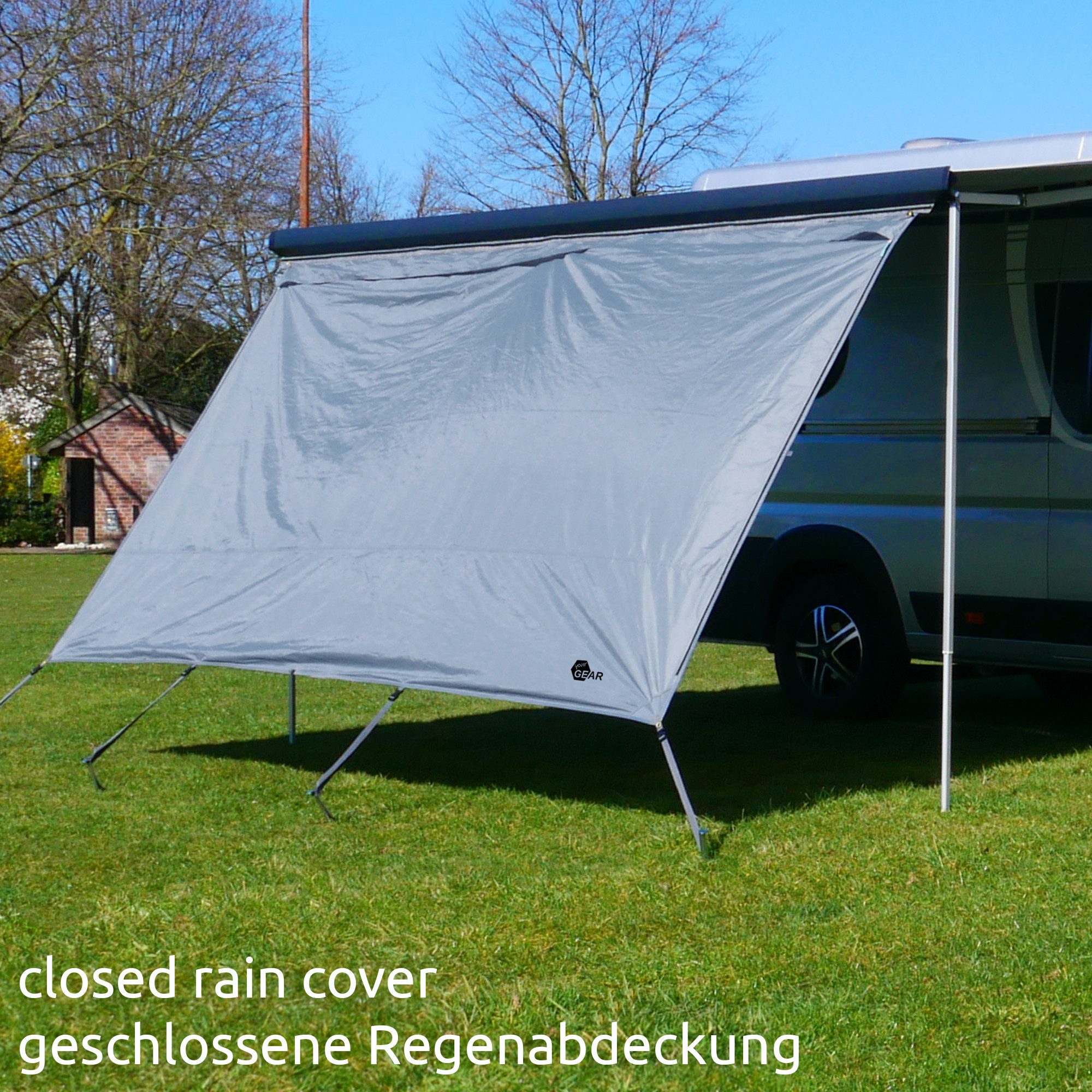 yourGEAR Vorzelt yourGEAR Sun + Rain Blocker 4,8x2m Vorderwand Markise, Personen: 0