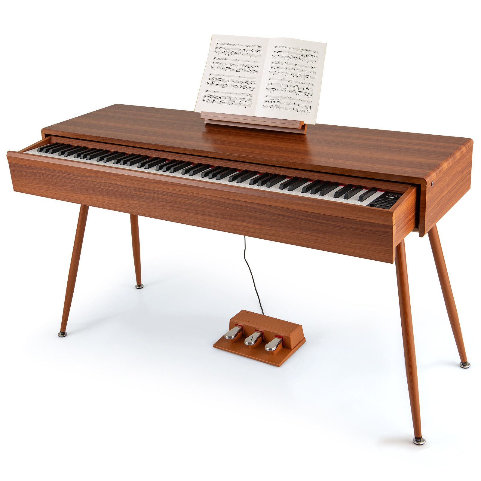 COSTWAY Digitalpiano (1-St), Keyboard, Klavier mit Dreifachpedale, Digitalpiano für Anfänger