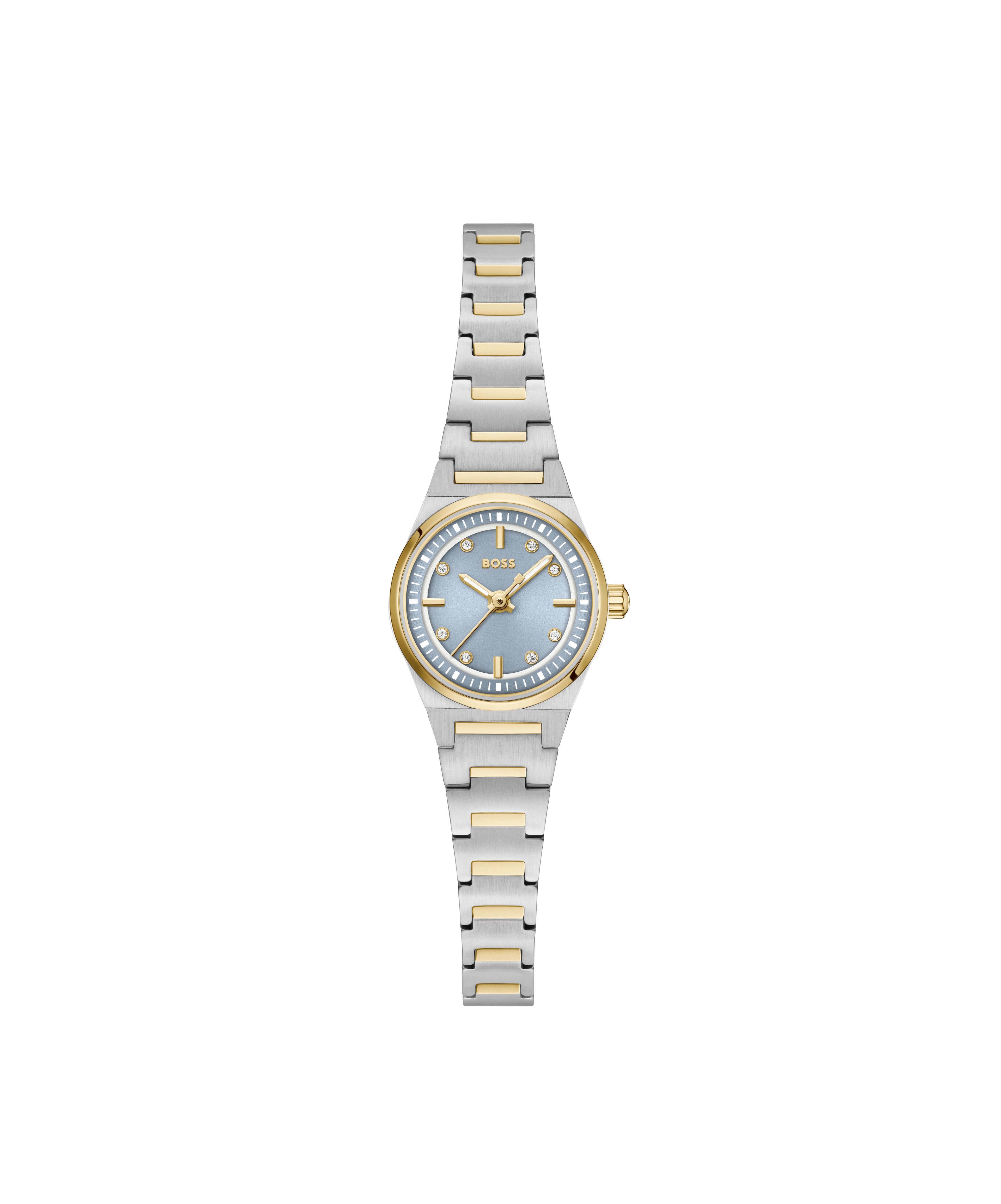 BOSS Quarzuhr CANDOR 1502862, Armbanduhr, Damenuhr, Edelstahlarmband, analog, Glaskristalle