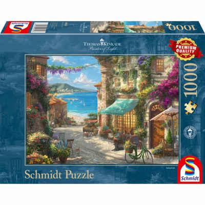 Schmidt Spiele Puzzle Café an der italienischen Riviera, 1000 Puzzleteile