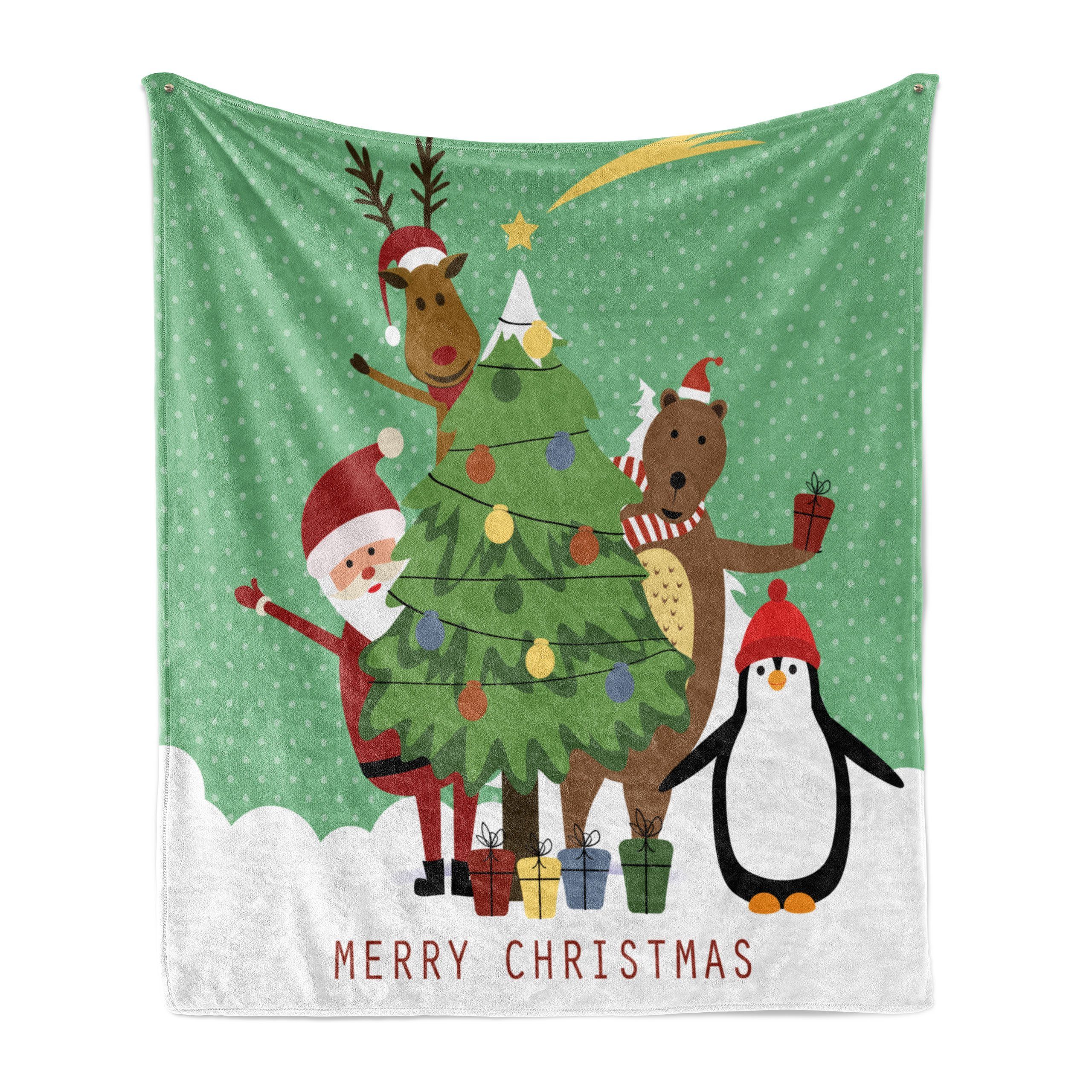 und Plüsch Sankt-Bär Innen- Penguin für Weihnachten den Abakuhaus, Außenbereich, Gemütlicher Wohndecke Deer