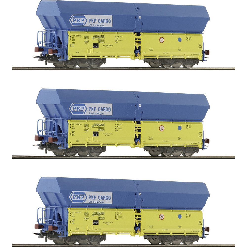 Güterwagen Roco 6600136 H0 3er-Set Selbstentladewagen der PKP