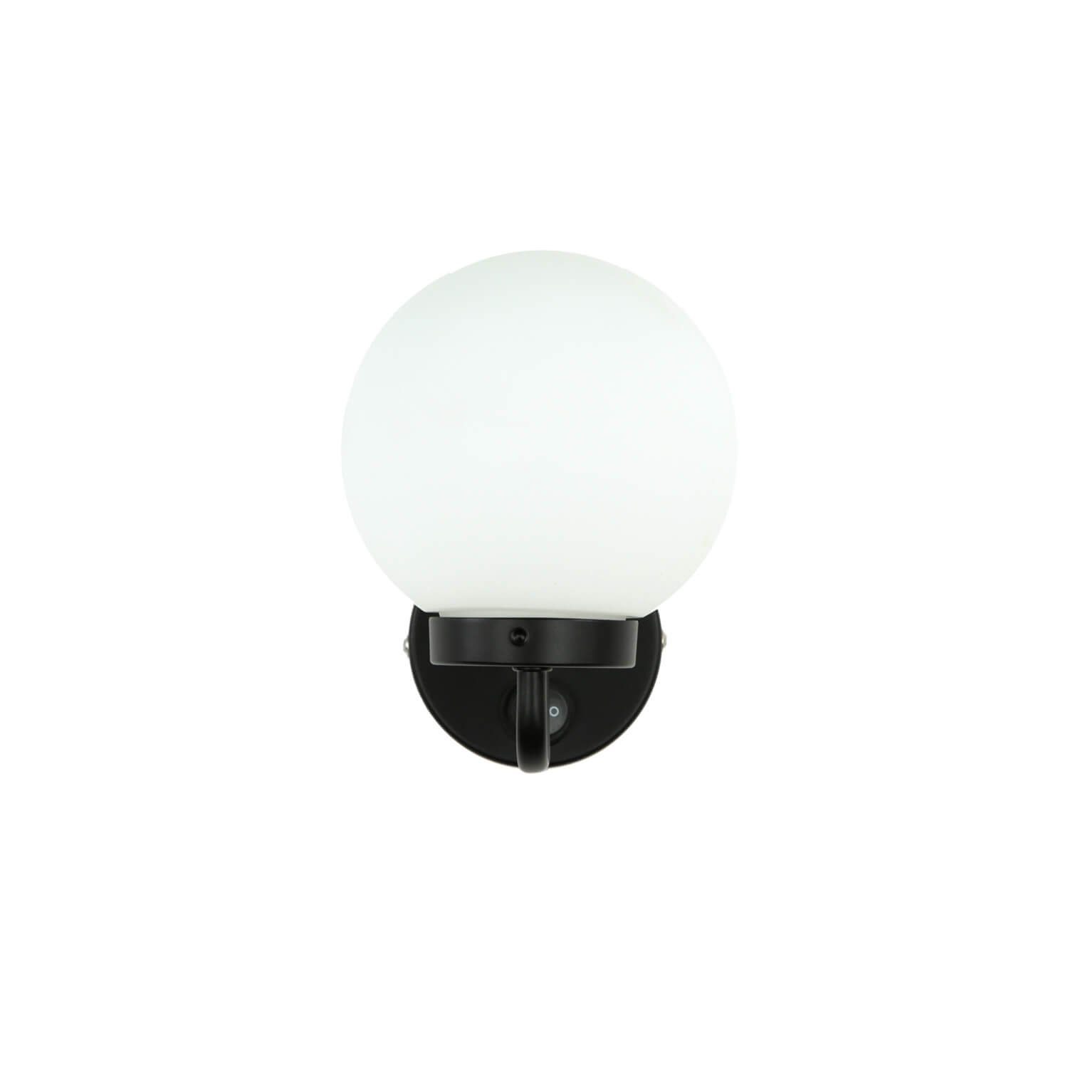 Licht-Erlebnisse Wandleuchte TOGO, Leuchtmittel, Kugelschirm Badezimmerleuchte IP44 Schalter Wandlampe ohne mit