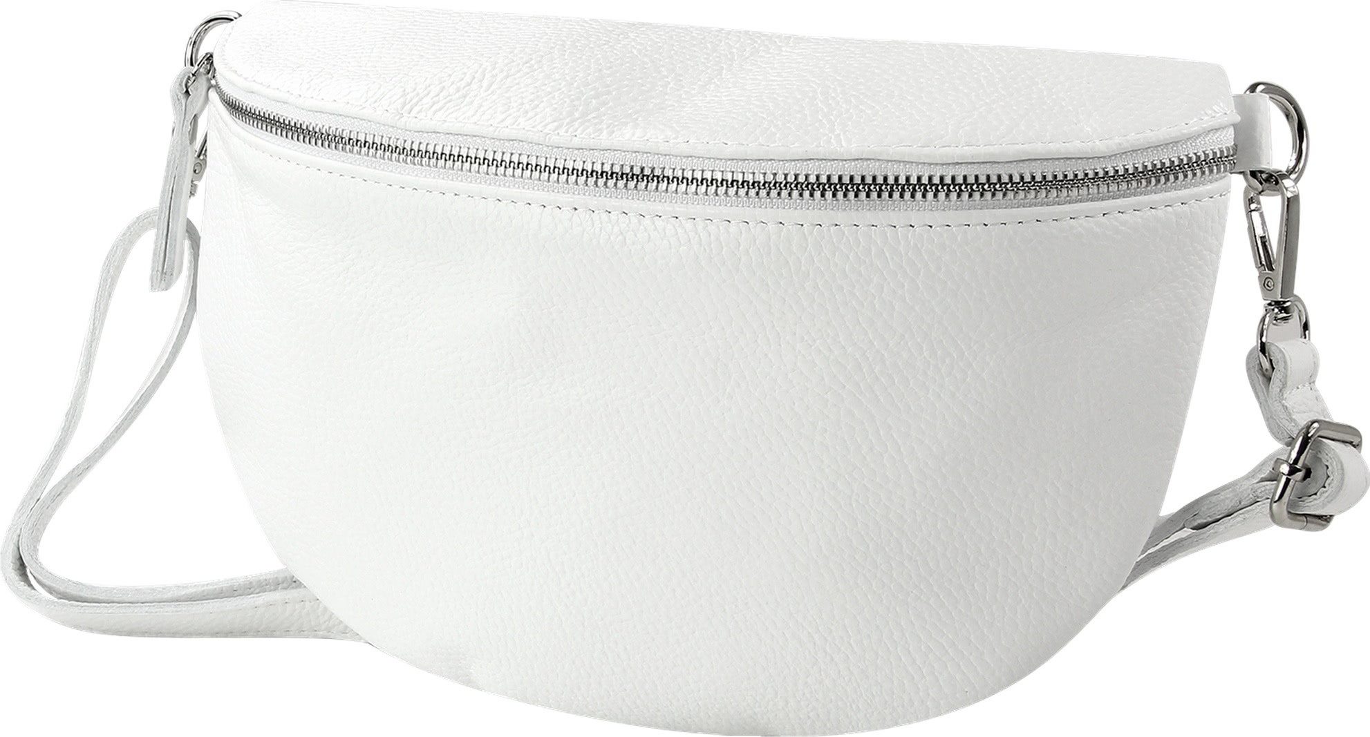 Toscanto Gürteltasche Toscanto Damen Gürteltasche Leder Tasche (Gürteltasche), Damen Gürteltasche Leder, weiß ca. 29cm x ca. 19cm