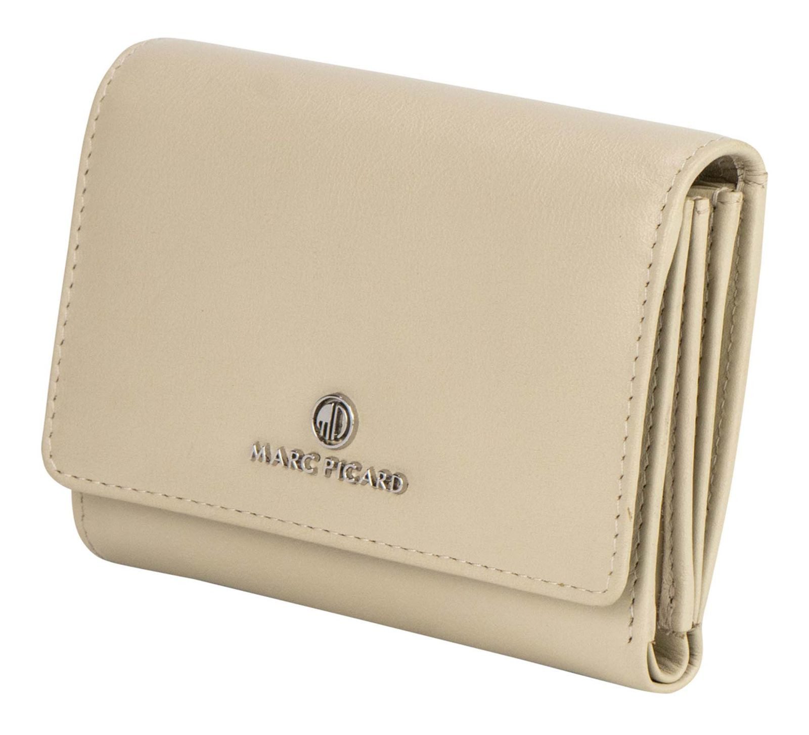 Marc Picard Geldbörse Wallet with Flap, aus echtem Rindsleder mit RFID-Blocker Schutz