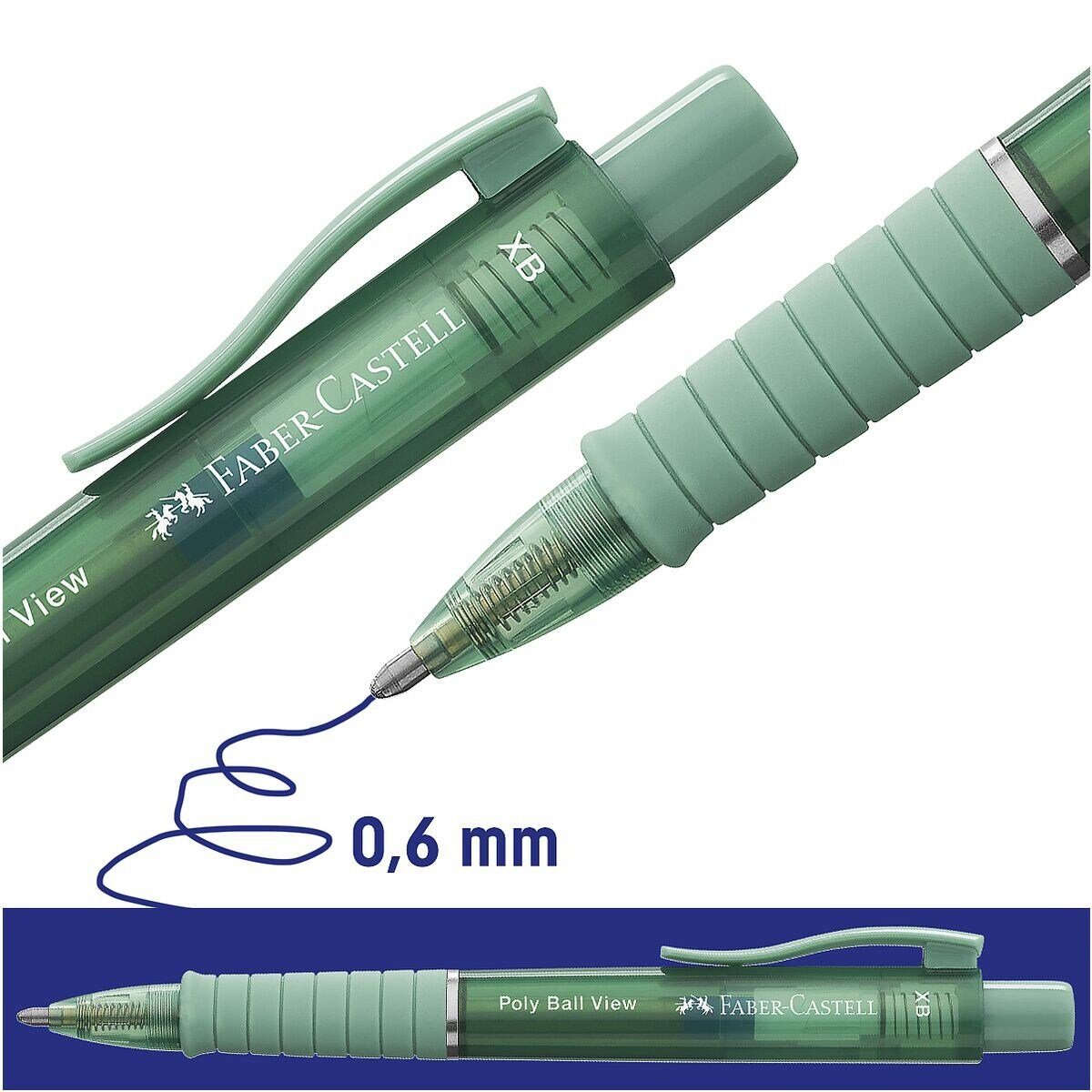 Faber-Castell Kugelschreiber Poly Ball View XB, dokumentenecht