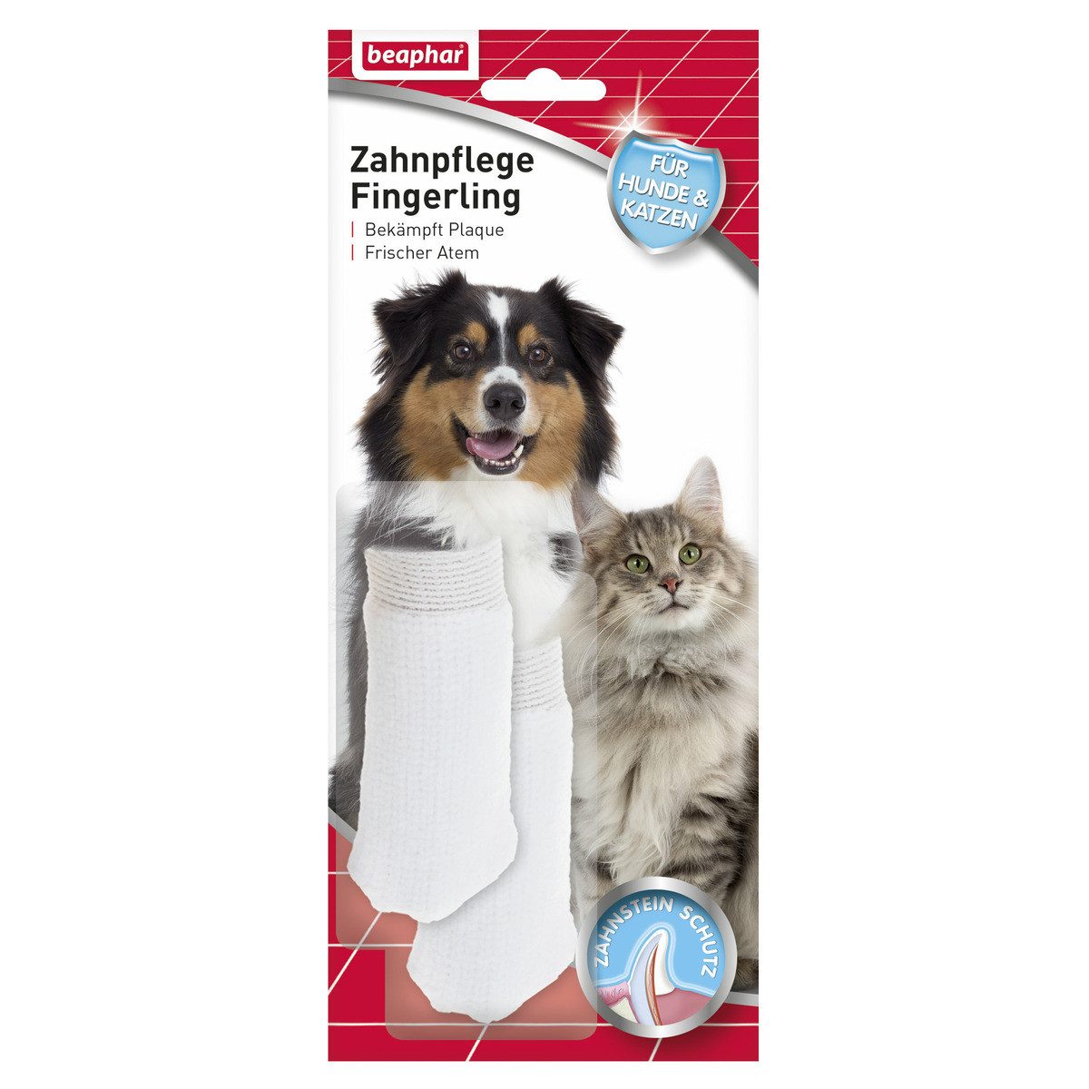 Tierzahnbürste Zahnpflege Fingerling - 2 Stück für Hunde