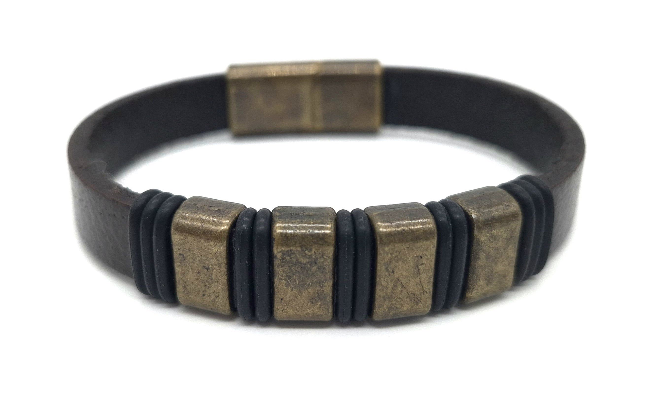 Lederarmband Elegantes Leder Armband aus Echtleder Vintage Armband