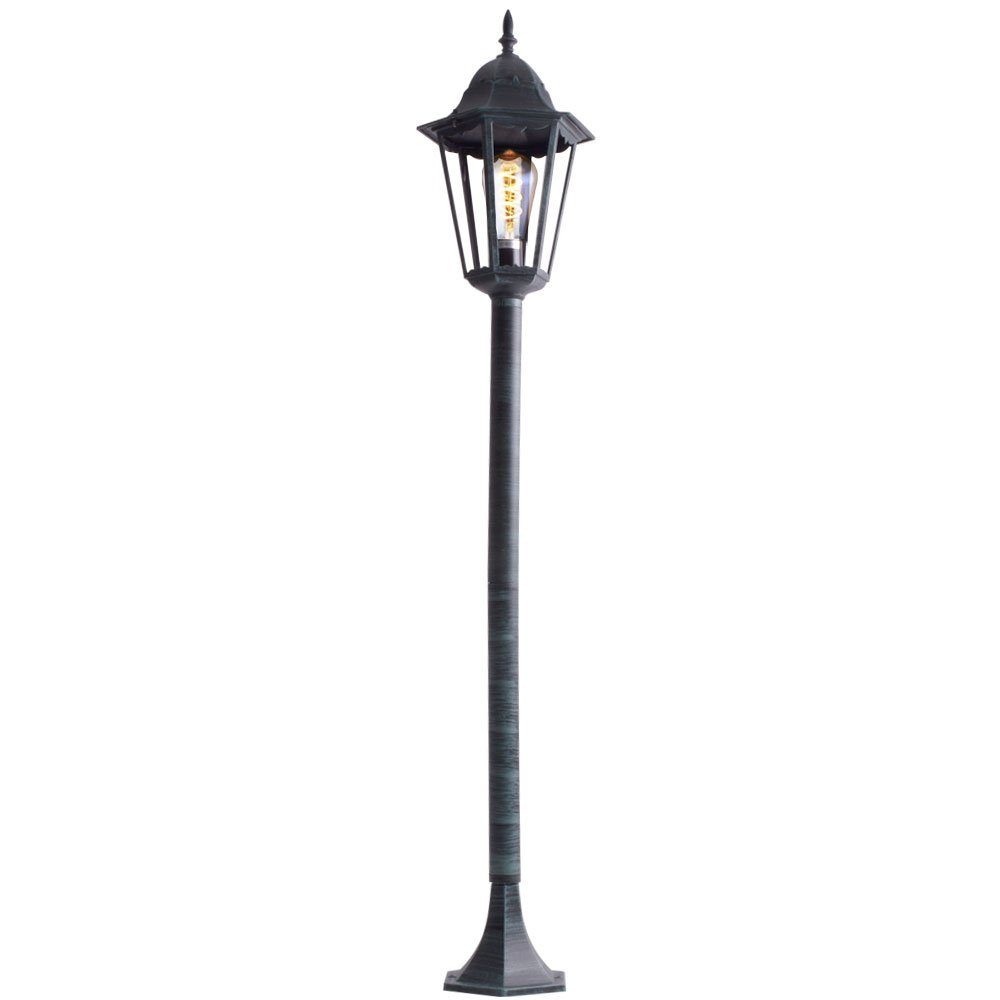 etc-shop LED Außen-Stehlampe, Leuchtmittel inklusive, Warmweiß, Stehleuchte Standlampe Außenleuchte LED grün-schwarz Filament