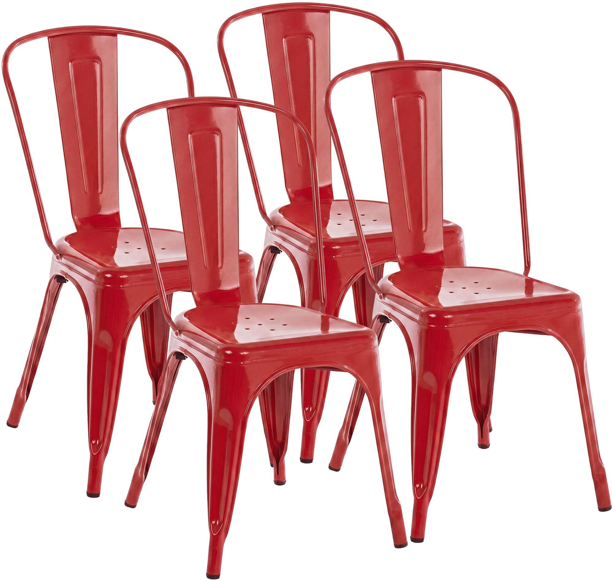 CLP Stapelstuhl Benedikt (4er Set), stapelbar, mit Lehnen, bis 200 kg