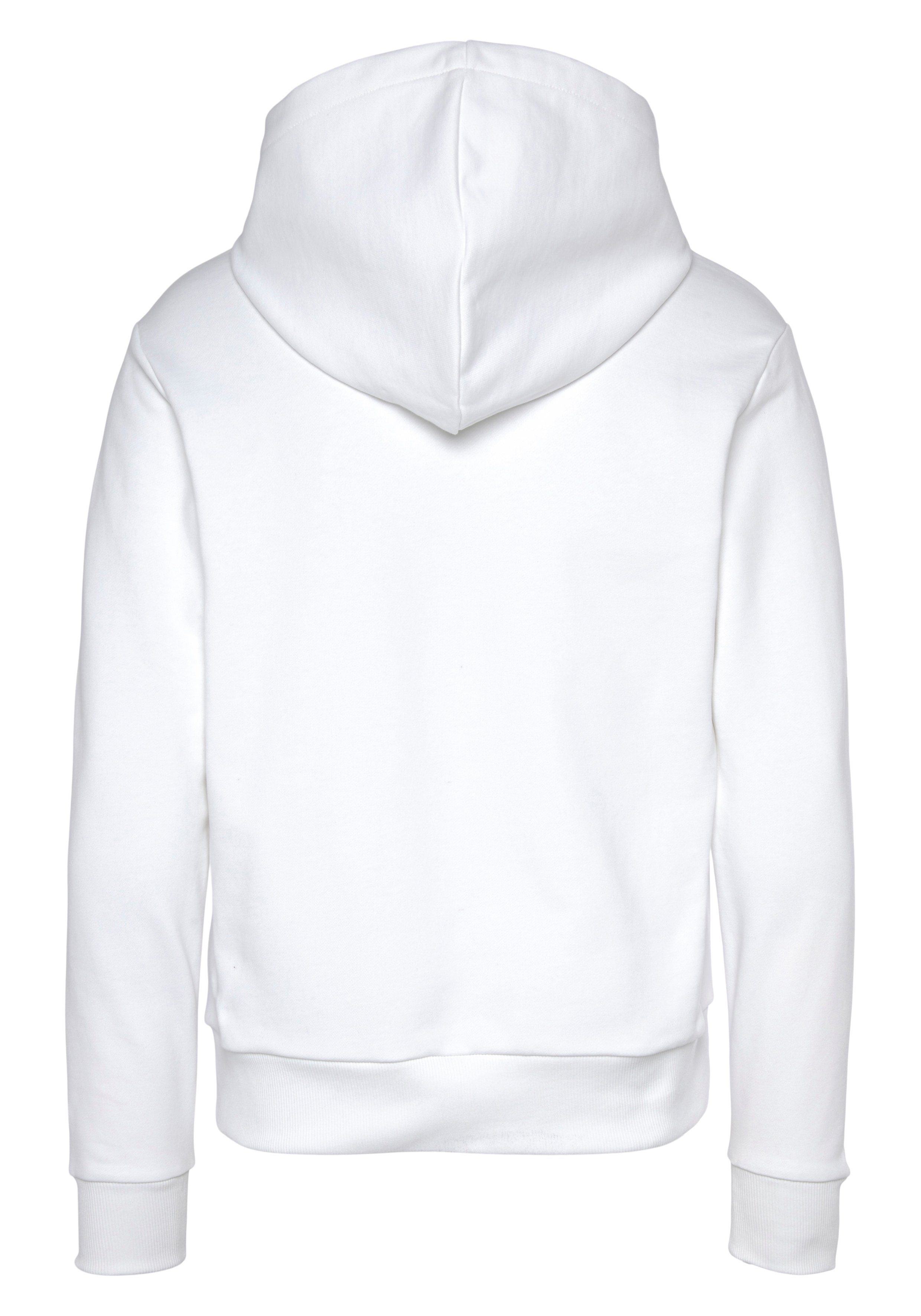 mit HOODIE Kapuzensweatshirt CONTRAST LINE Calvin Logodruck White Klein LOGO Bright