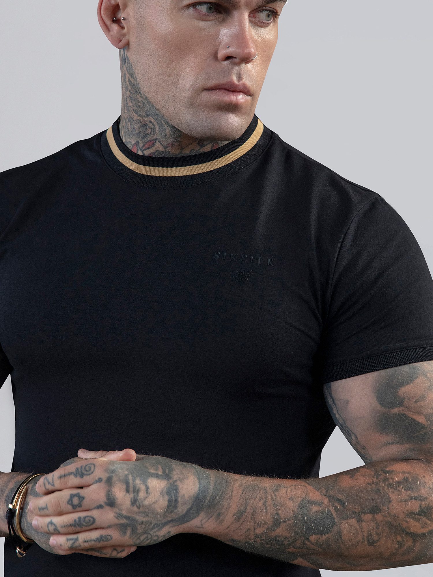 Siksilk T-Shirt SikSilk Herren Schwarzes Muscle günstig online kaufen