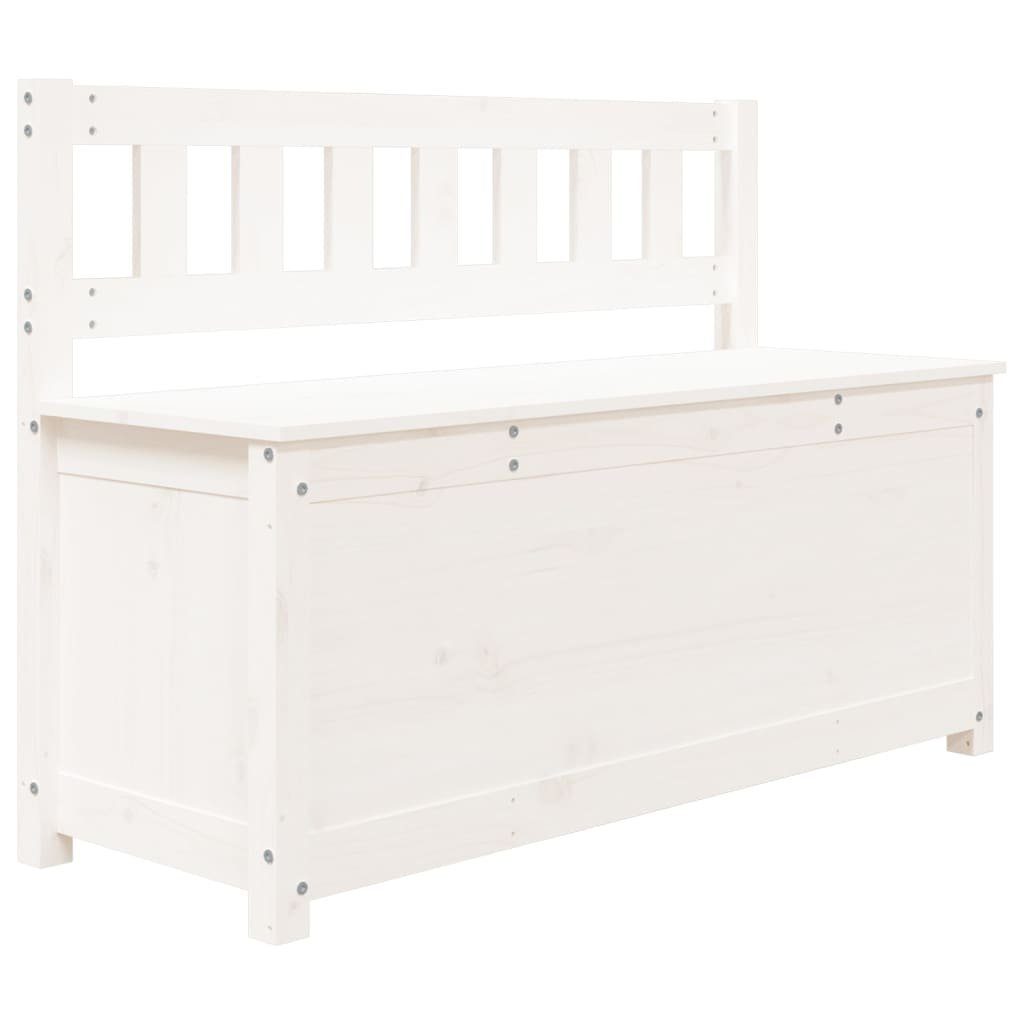vidaXL Sitzbank Sitzbank Weiß 110x41x76,5 cm Massivholz Kiefer