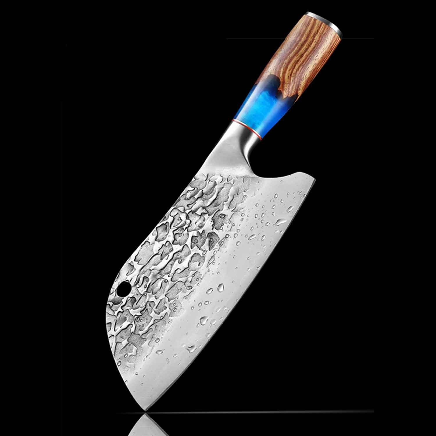 Muxel Hackmesser Küchenmesser aus geschmiedetem Stahl Ultra scharf langlebig Das Allzw, schwer
