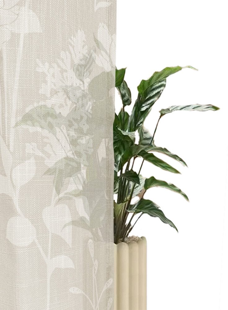 OTTO home Gardine Linnah (1 St), Ösen, halbtransparent, Polyester, halbtransparent, strukturiert, Wohnzimmer, Schlafzimmer, Esszimmer