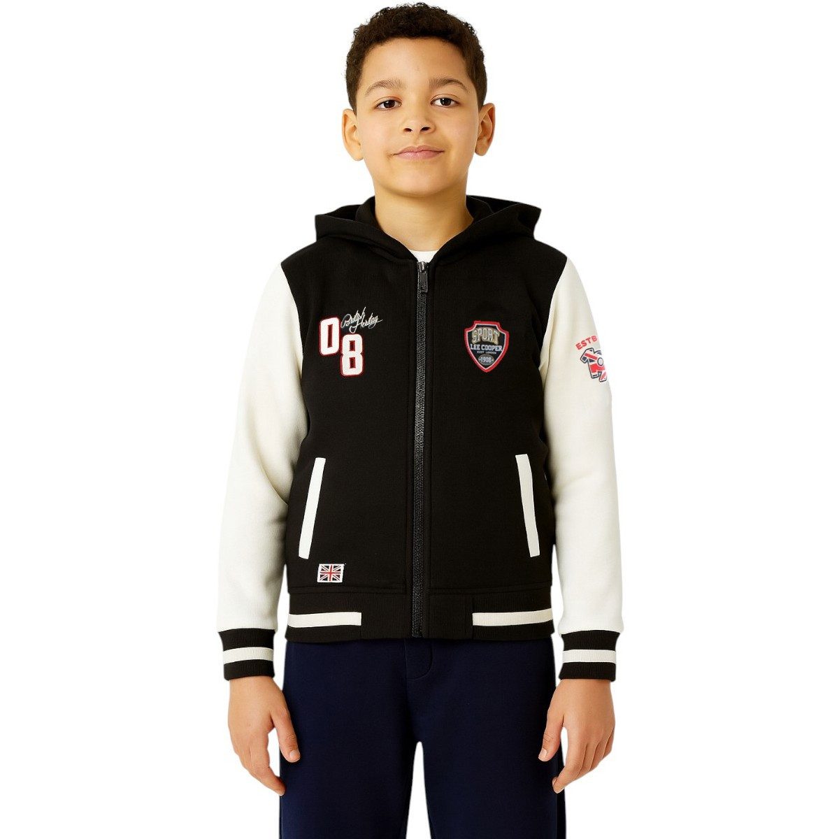 Lee Cooper Collegejacke Lee Cooper Collegejacke Kinder – Warm & Cool mit Kapuze Kinder Collegejacke mit RV
