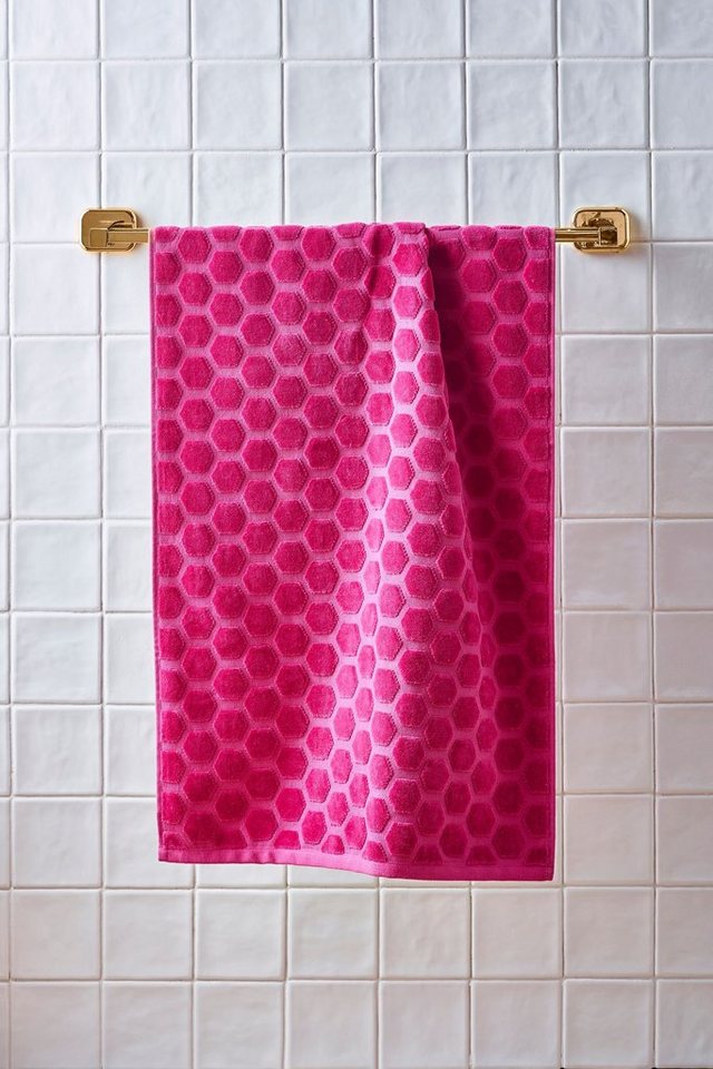 (1-St) geometrischem Velours-Handtuch Handtuch Next Muster, mit