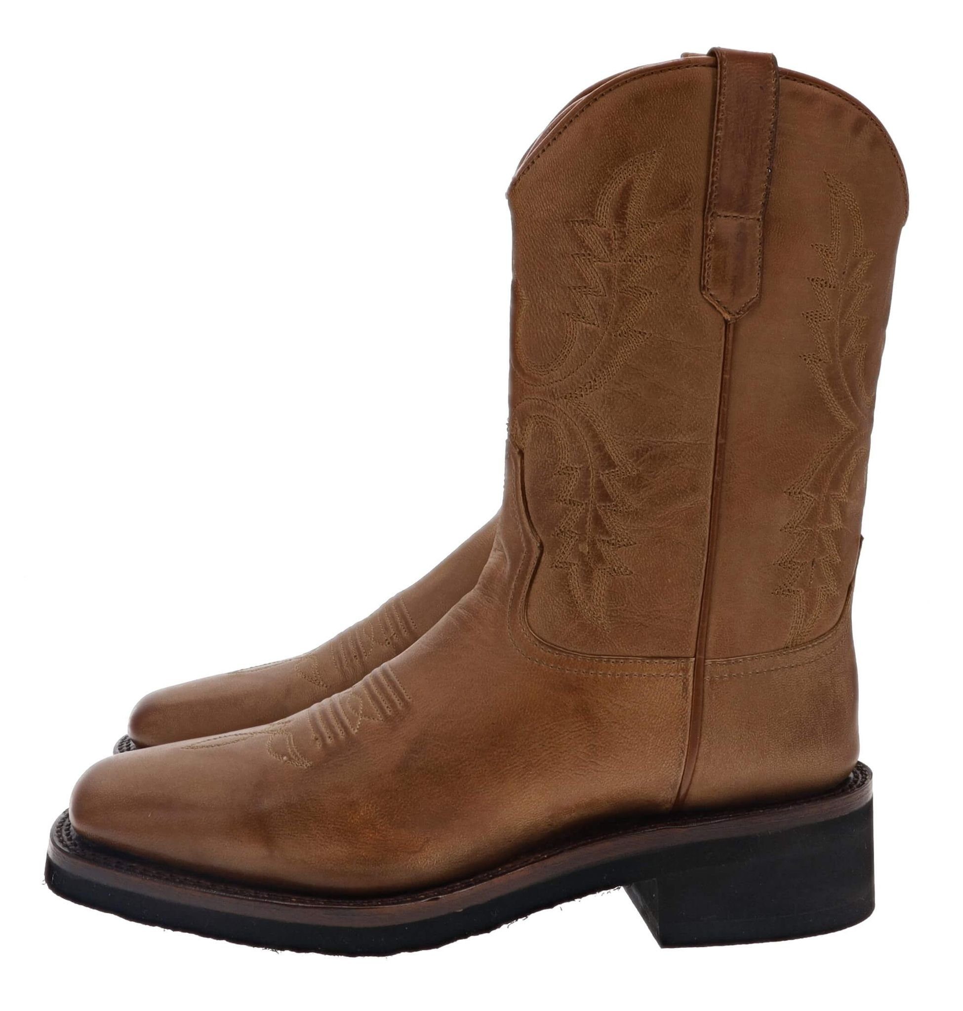 Sendra Boots TIARA 11615 Braun Cowboystiefel Rahmengenähte Westernreitstiefel