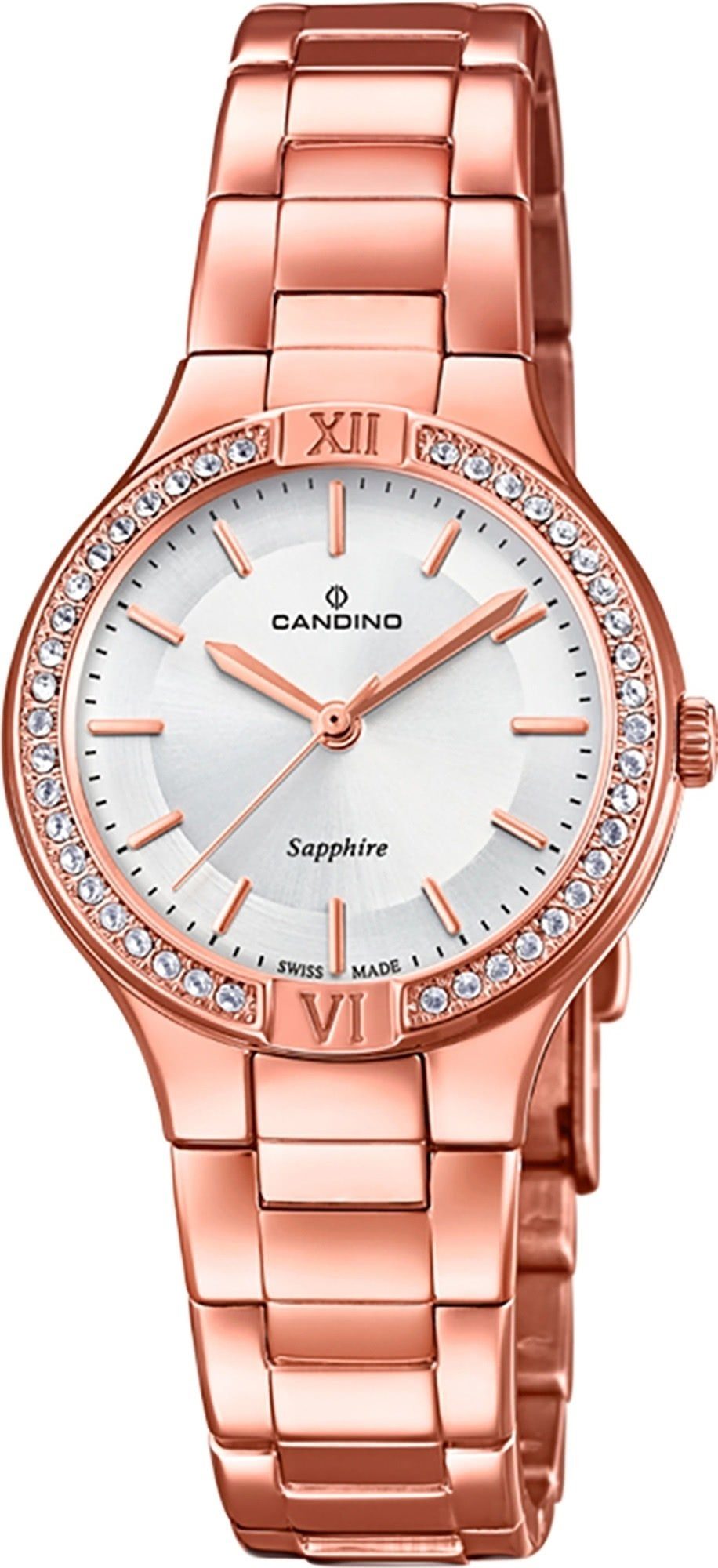 Candino Quarzuhr Candino Damen Uhr Analog C4630/1, Damen Armbanduhr rund, Edelstahlarmband roségold, silber, Fashion