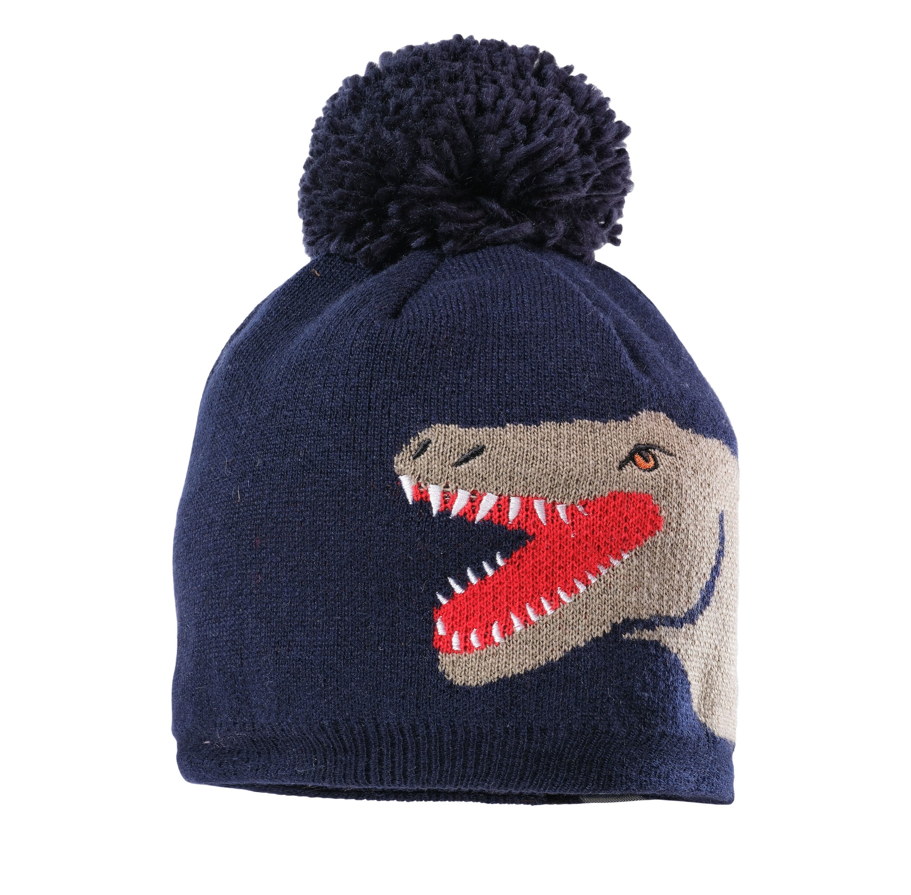 MAXIMO Strickmütze KIDS BOY-Mütze Dino Vollfutter (1-St)