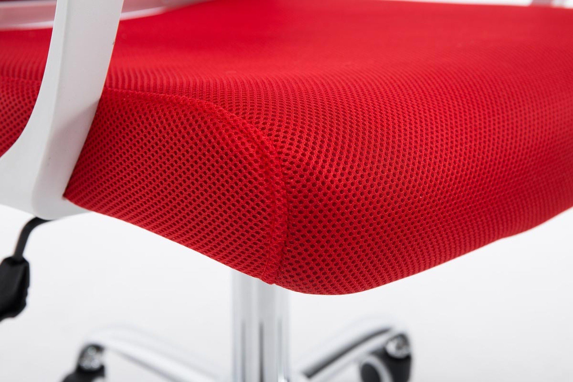 bequemer chrom Two Metall - rot Chefsessel, Trail Bürostuhl Sitz: 360° mit und Gestell: Drehstuhl, drehbar Bürostuhl höhenverstellbar - Rückenlehne XXL), Netzbezug (Schreibtischstuhl, TPFLiving