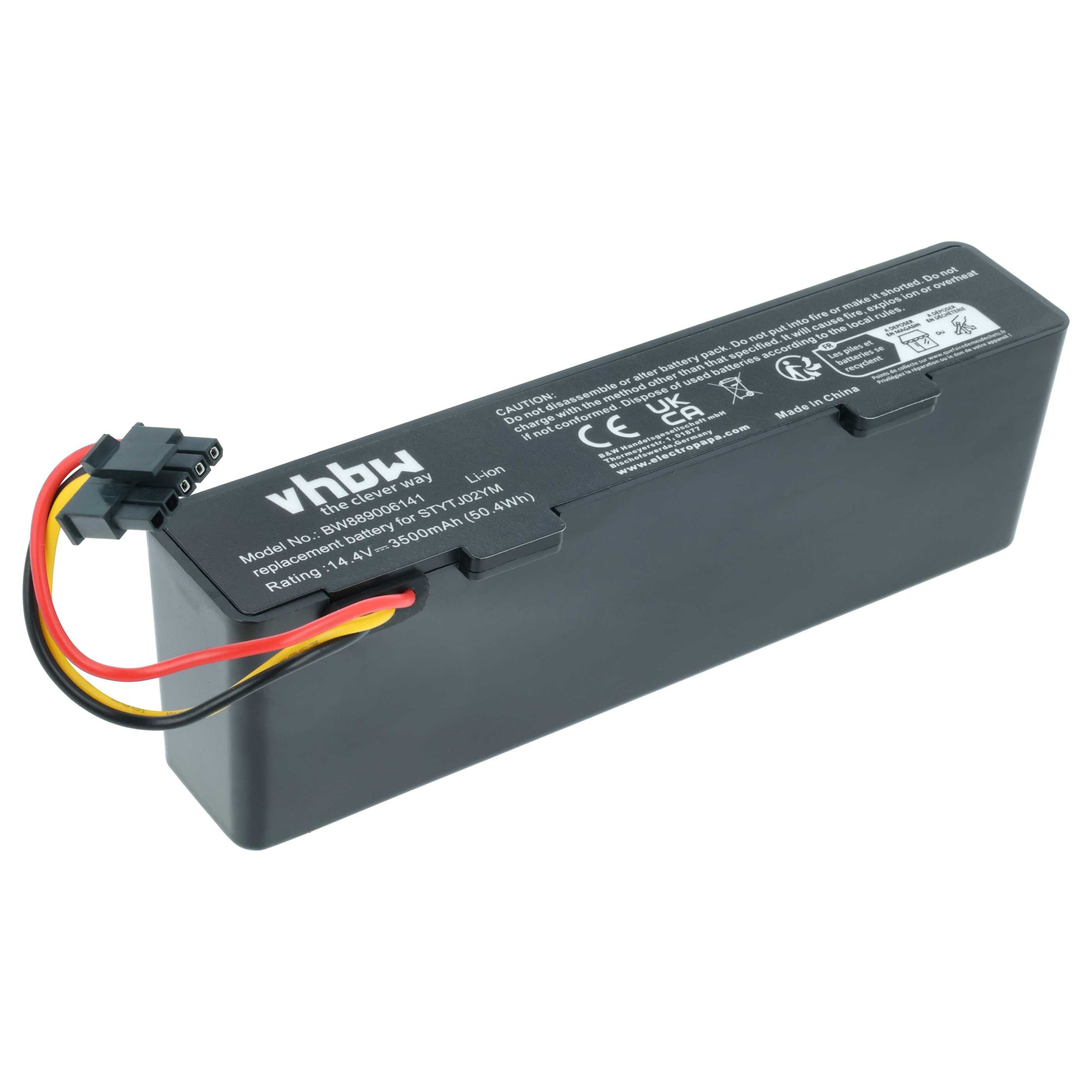 vhbw Akku passend für Xiaomi Mijia 2, XM200023, STYTJ02YM, Mi Robot Vacuum Staubsauger-Akku Akku Li-Ion 3500 mAh (14,4 V, 1 St), Leistungsfähiger Austausch-Akku für Ihren Saugroboter