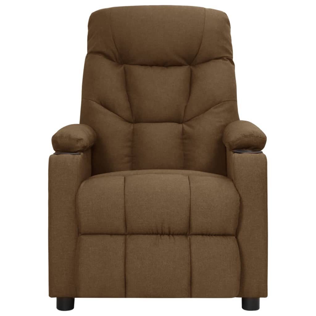 vidaXL Massagesessel Massagesessel Elektrisch Braun Stoff (1-St)