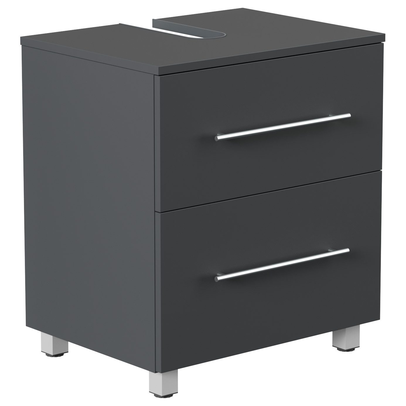 Magnolia Home Waschtisch Universal Unterbau auf Standfüßen 55 cm SoftClose grafit