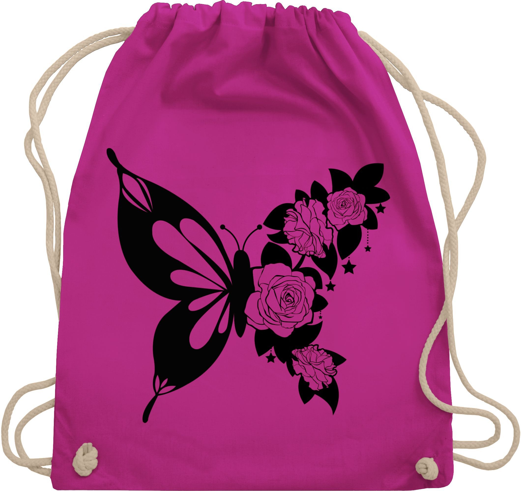 Shirtracer Turnbeutel Schmetterling mit Blumen - günstig online kaufen