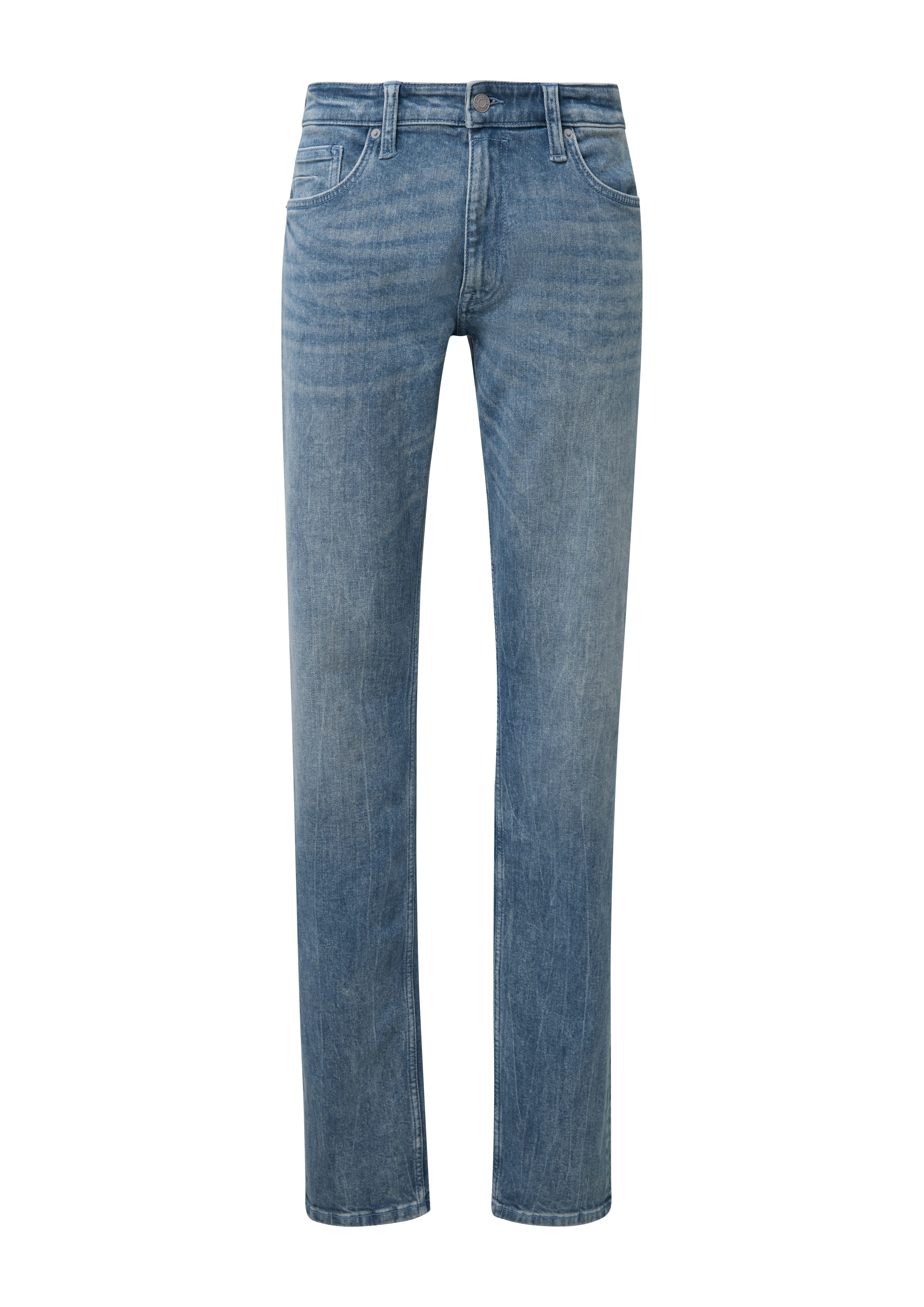 s.Oliver Stoffhose Jeans Leg / Straight Mid York / Rise Fit Regular / Label-Patch