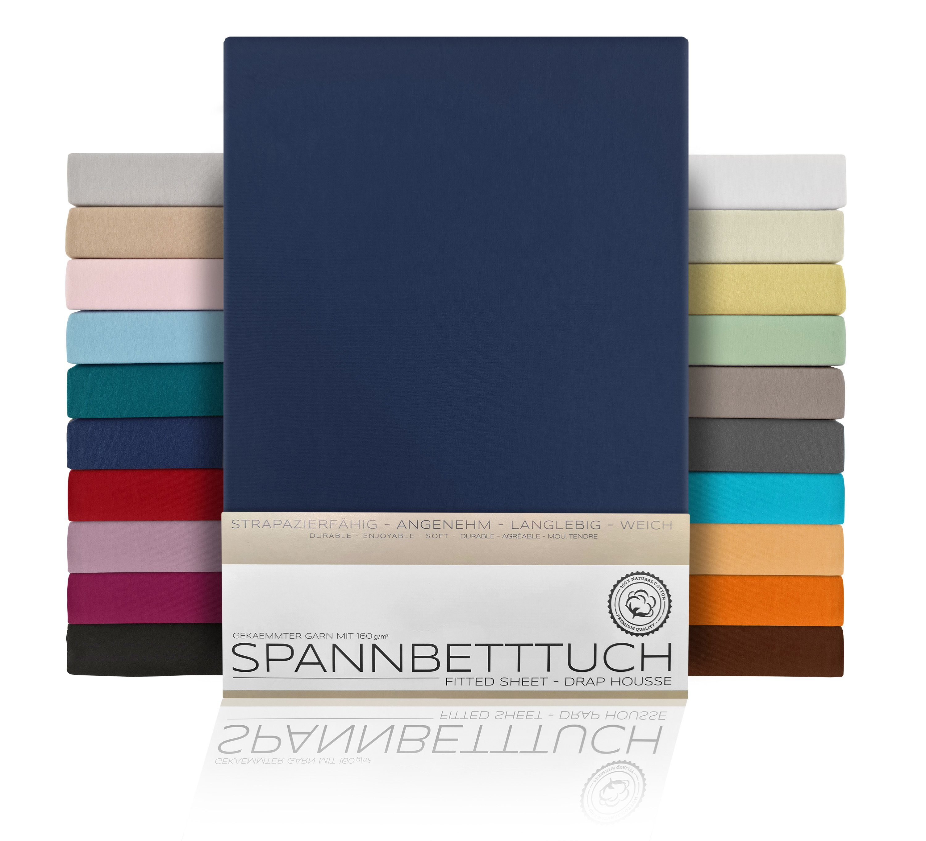 Beautex Spannbettlaken Spannbetttuch Bettlaken aus gekämmter günstig online kaufen