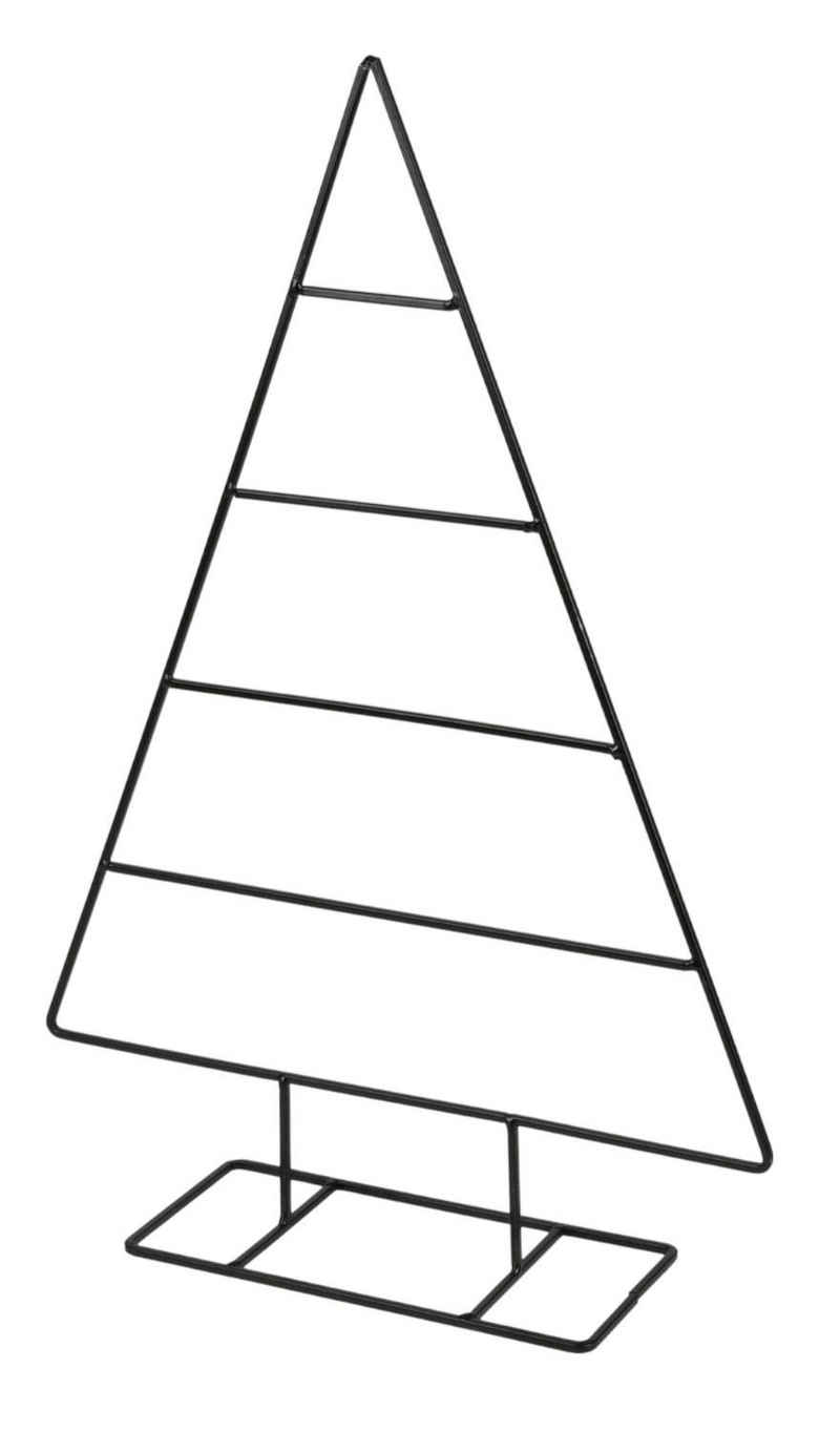 DIJK Dekofigur Deko Tannenbaum aus Metall schwarz Weihnachtsbaum Pyramide dekorieren